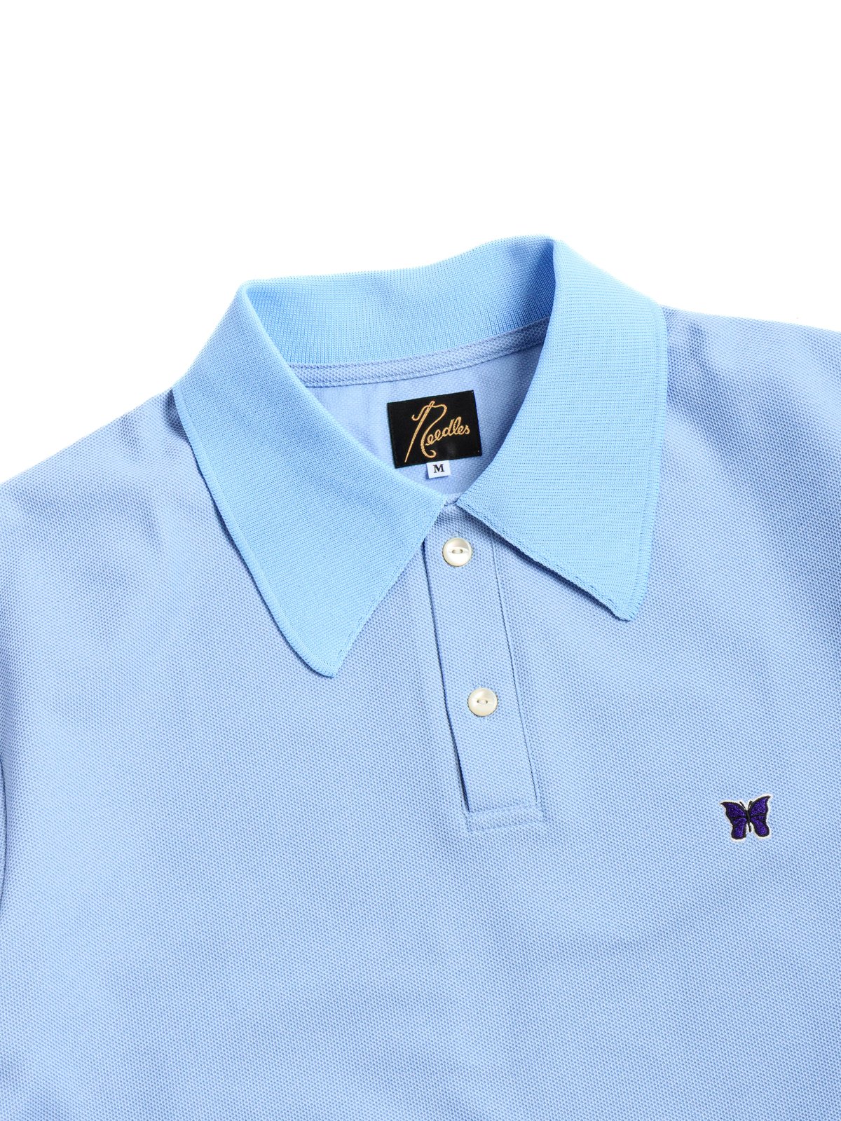NEEDLES S/S POLO SHIRT POLY PIQUE SAX - Image 2