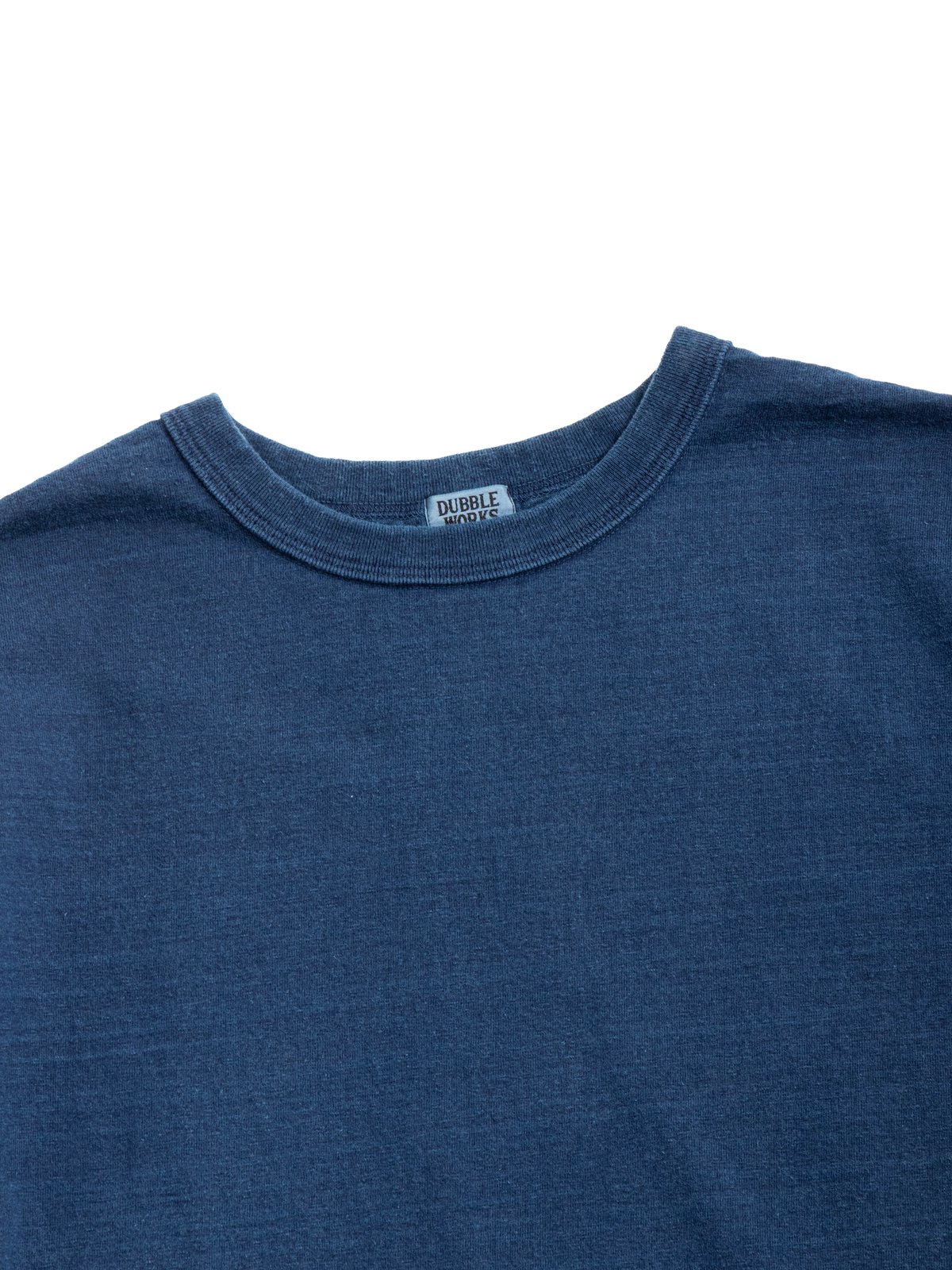 (LOT 35001IN) 7.7oz FALLEN COTTON MID WEIGHT S/S TEE / INDIGO - Image 2