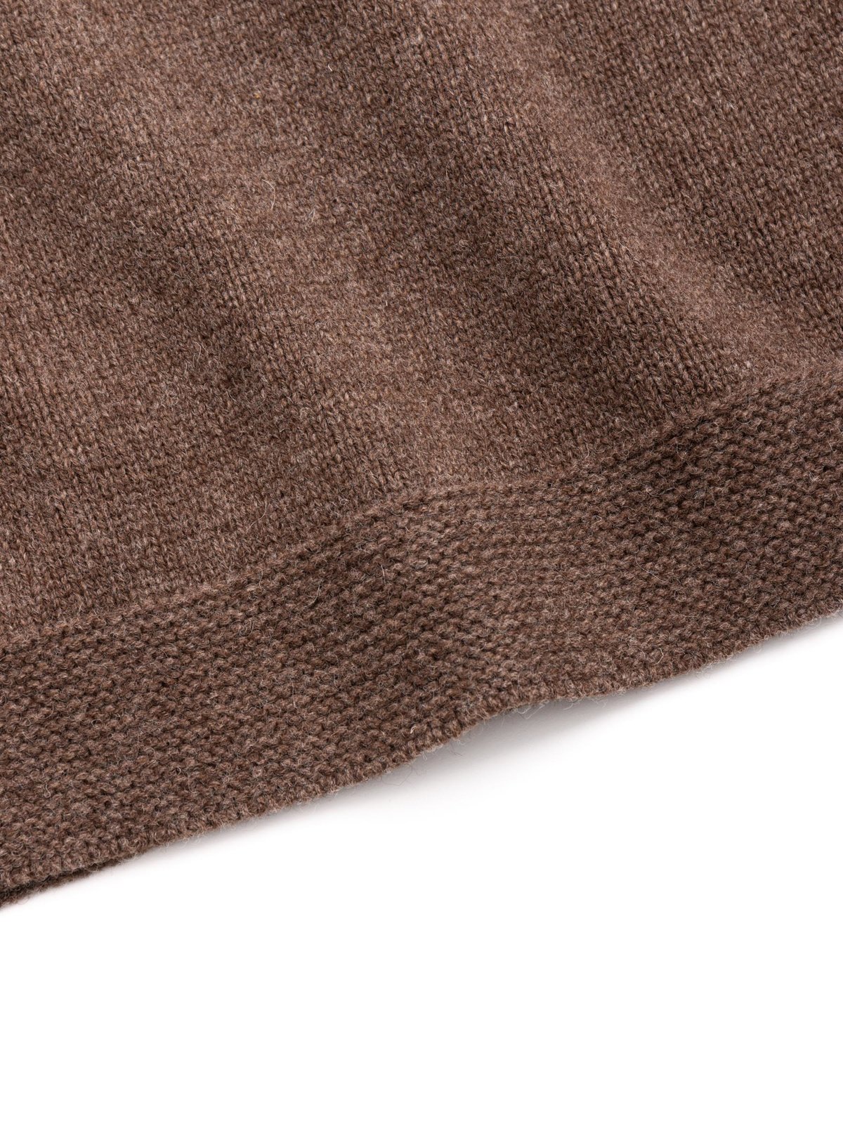 ORGANIC WOOL ROLL–NECK SWEATER BROWN MIX - Image 5