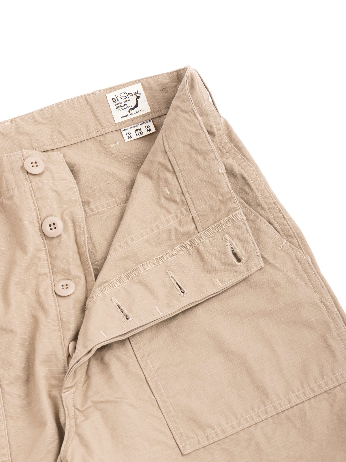 US ARMY FATIGUE PANT STANDARD FIT RIPSTOP BEIGE by orSlow – The