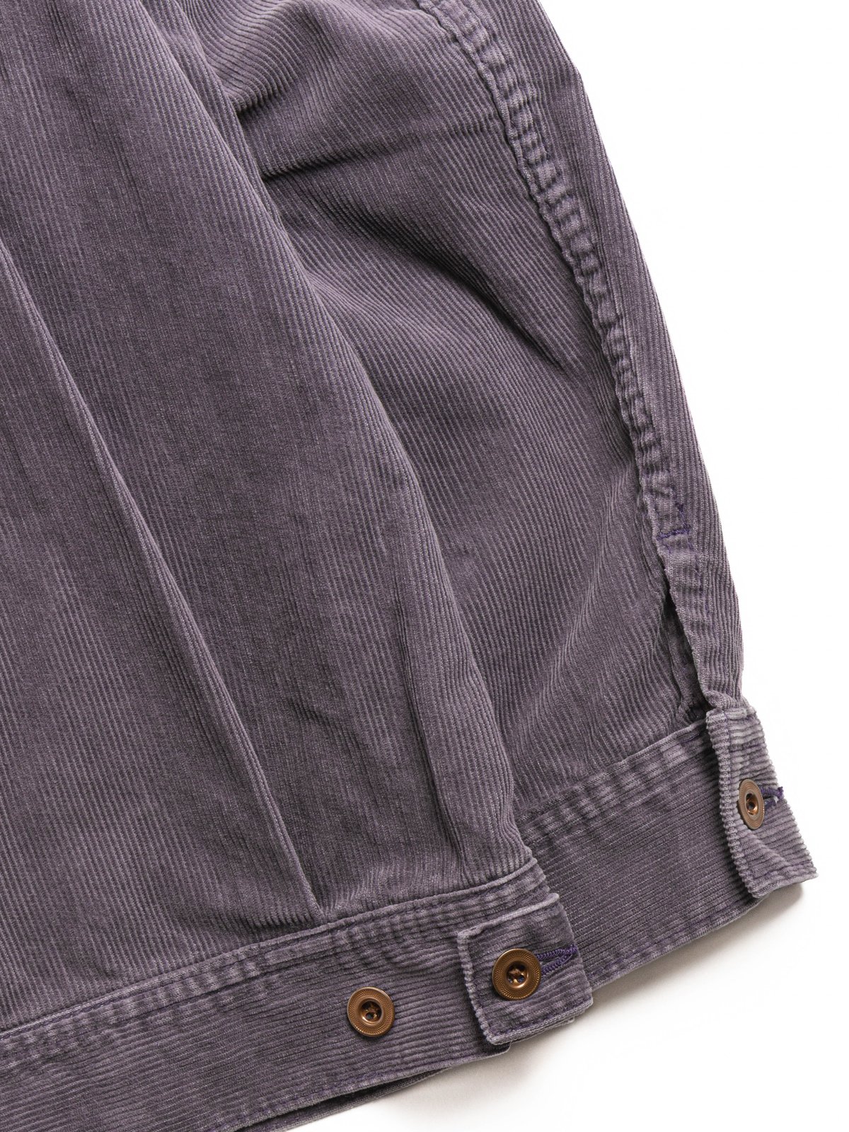 H.UNIT CORDUROY ZIP WORK JACKET (UW) GRAY - Image 4