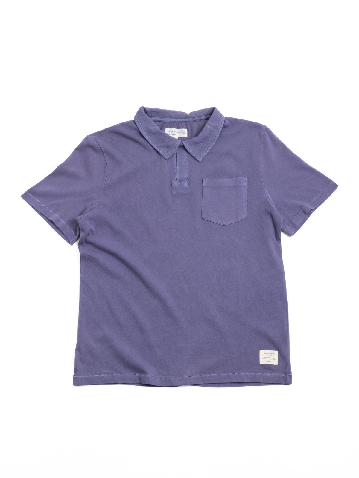 GOOD BASICS PLP04 POLO SHIRT WASHED PUPLE BLUE - Image 1