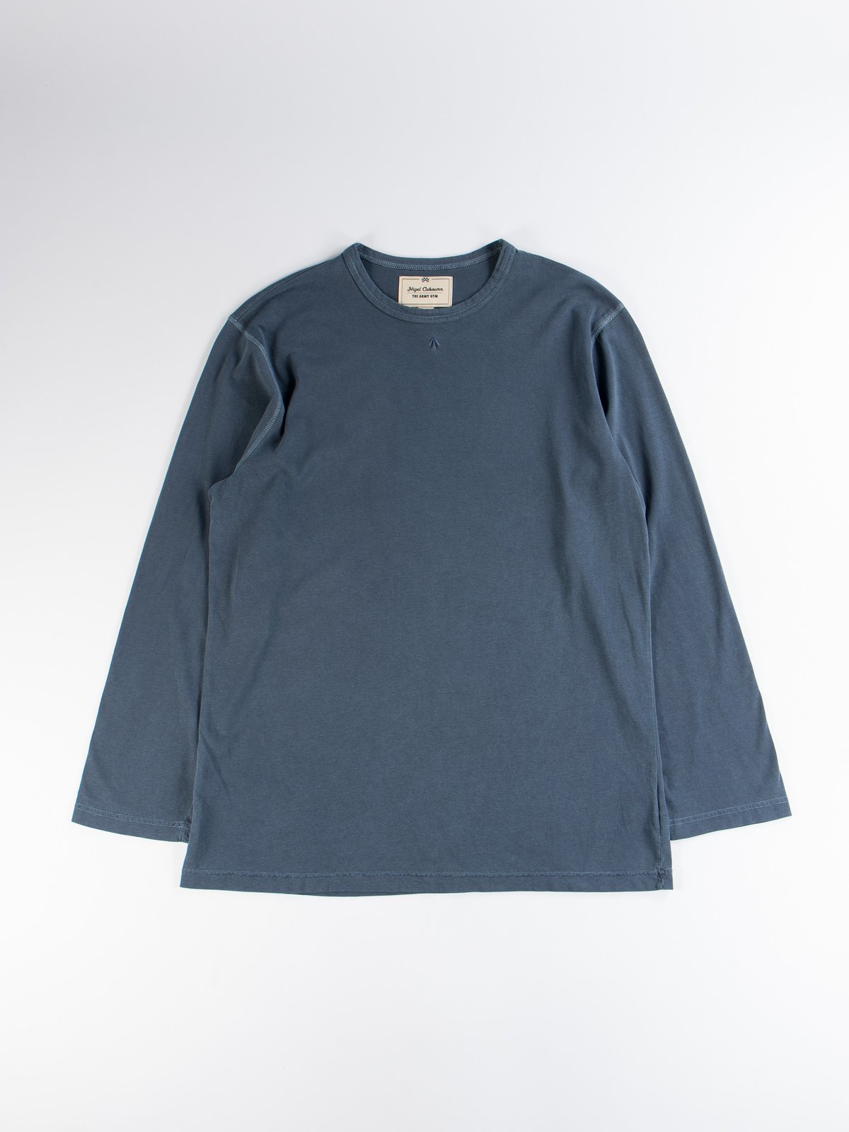 Black Navy Embroidered Arrow Long Sleeve T Shirt By Nigel Cabourn The Bureau Belfast The Bureau Belfast