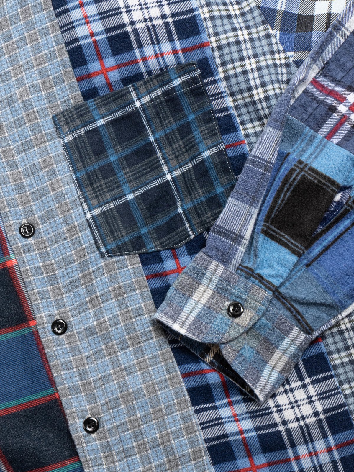 REBUILD by NEEDLES FLANNEL SHIRT STRAIGHT HEM SHIRT ASSORTED 1B - Image 3