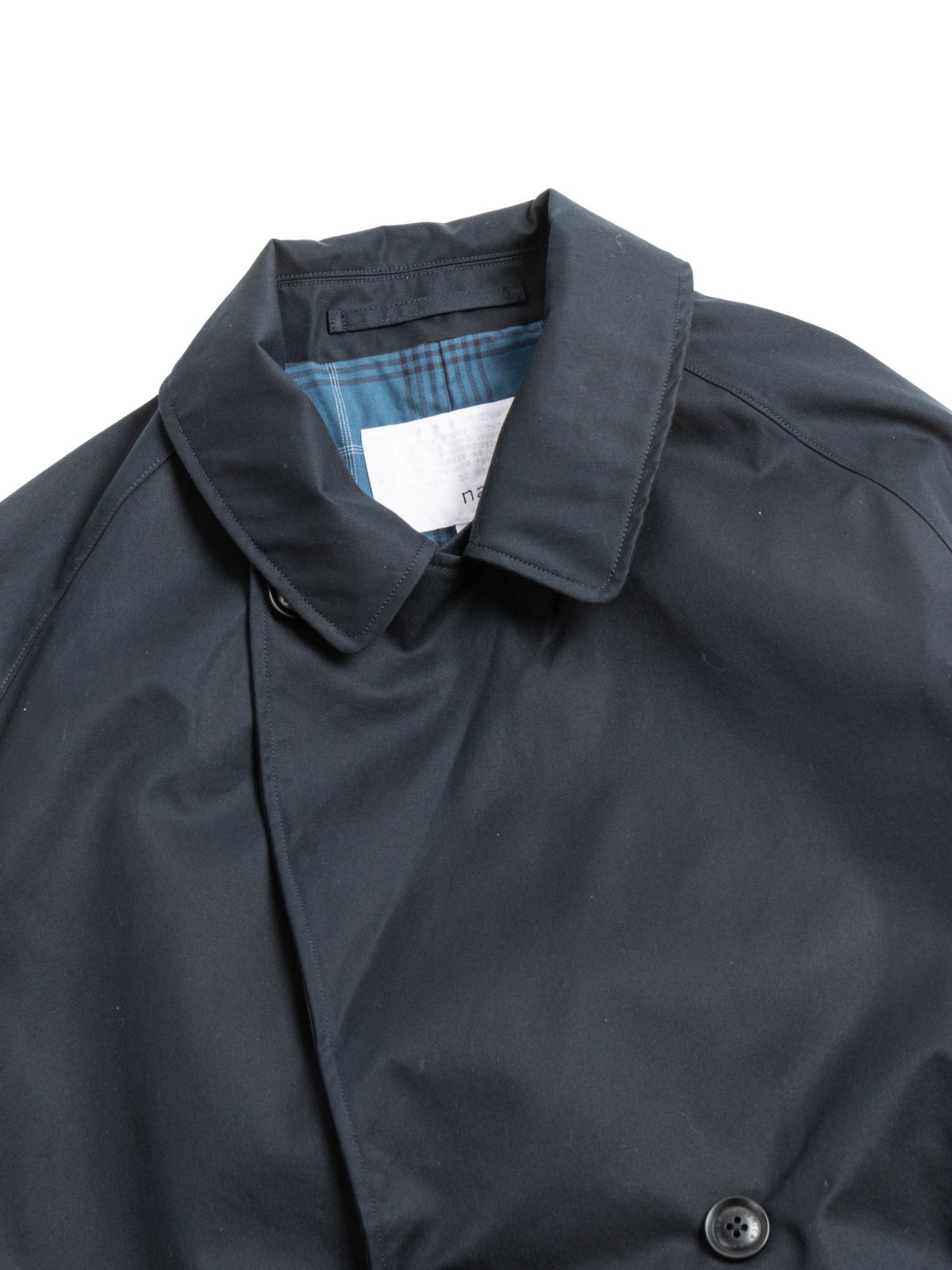 2L COTTON GORE–TEX DOUBLE BREASTED COAT NAVY - Image 3