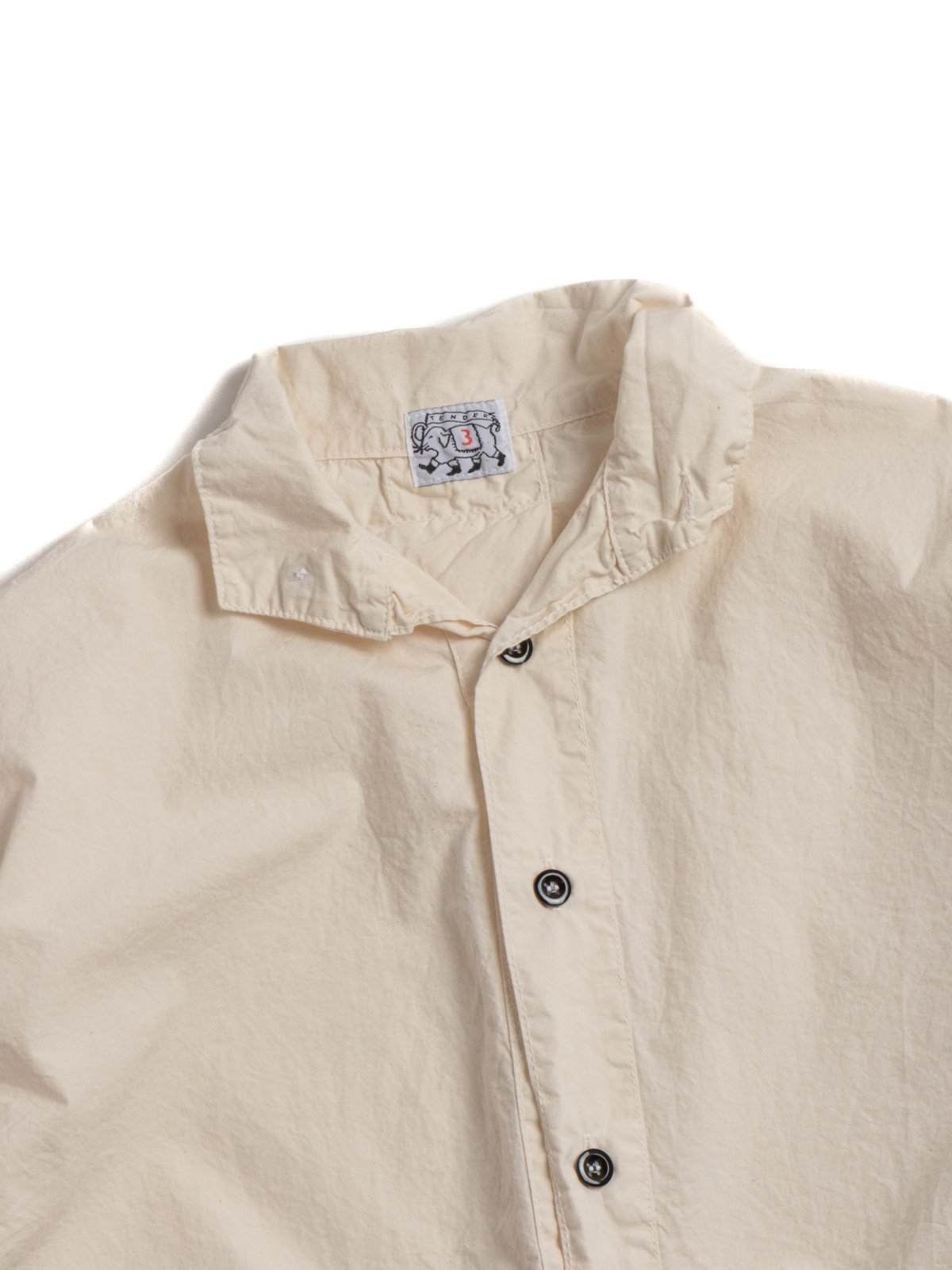 TYPE 468 FLIPPED COLLAR SHIRT ECRU LAWN RINSED - Image 2