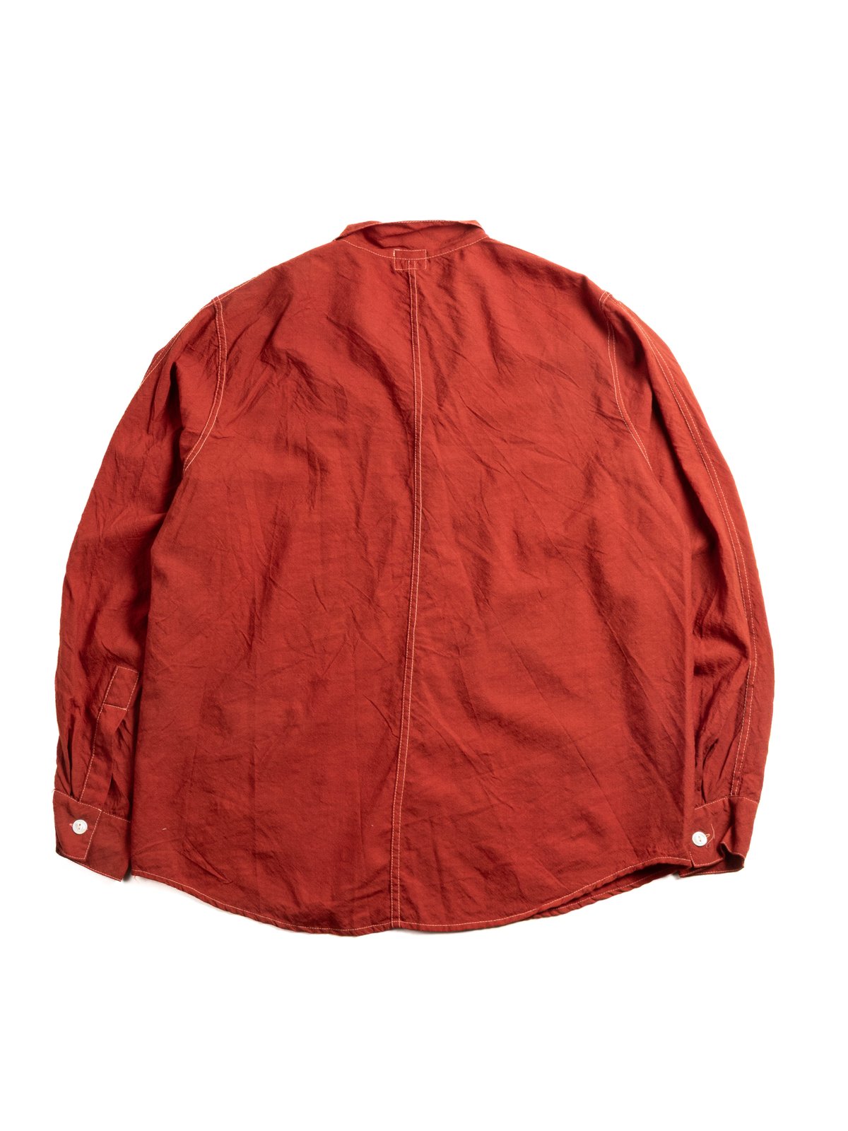 STOLE POCKET BUTTERFLY SHIRT WOOL CALICO TURKEY RED DYED - Image 5