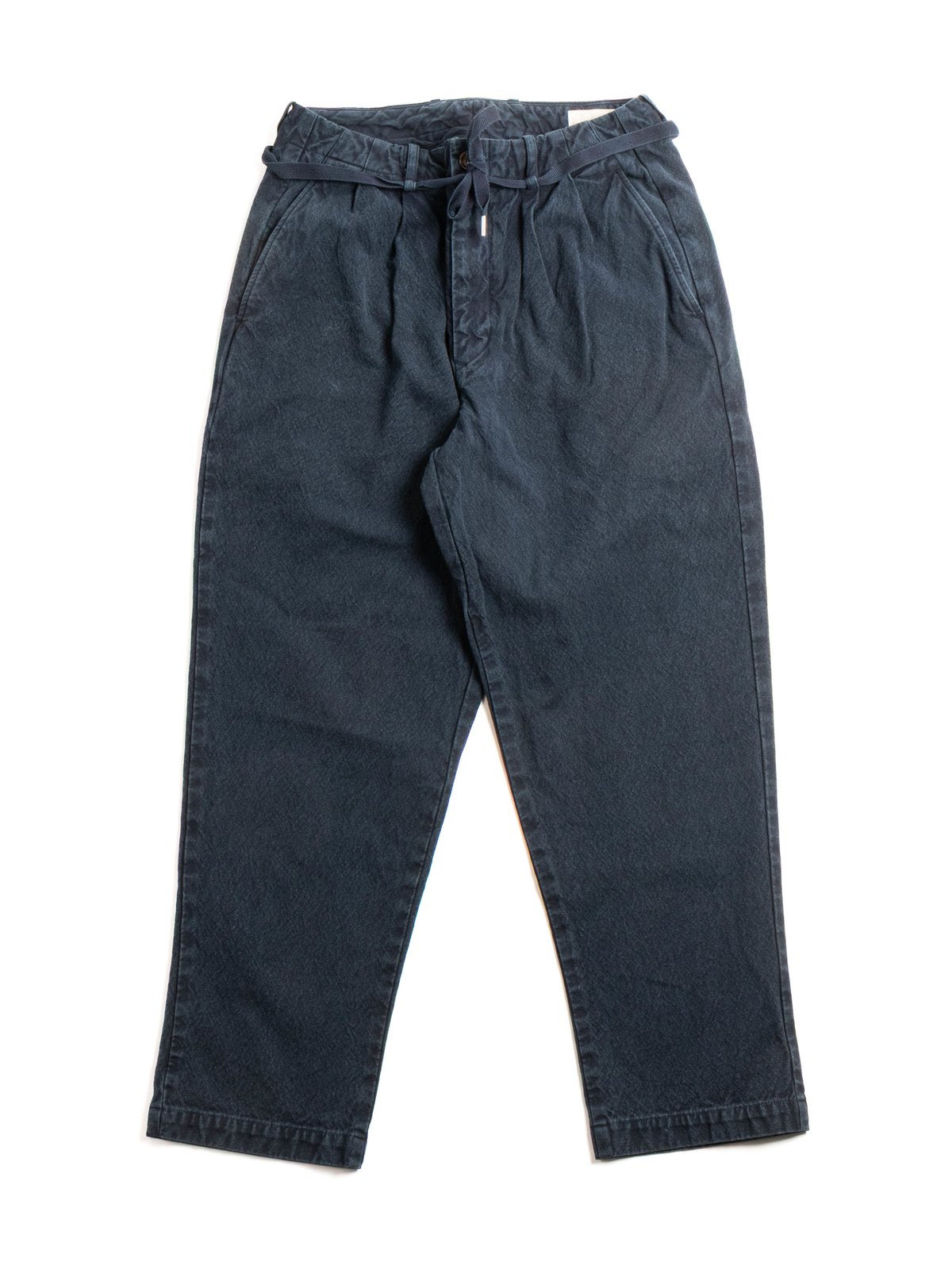 (SV–PT–001–11) 10oz CANVAS TAPERED 2TUCK PANTS(Short) LOGWOOD - Image 1