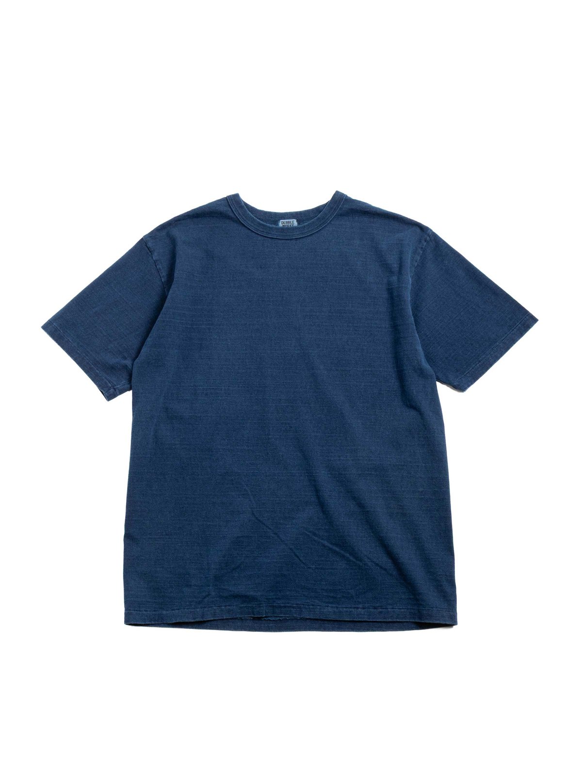 (LOT 35001IN) 7.7oz FALLEN COTTON MID WEIGHT S/S TEE / INDIGO - Image 1