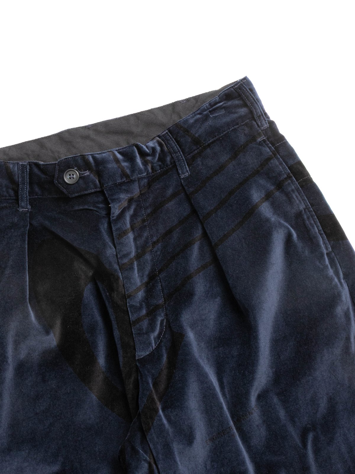 CARLYLE PANT NAVY COTTON PRINTED MUSIC NOTE VELVETEEN - Image 2