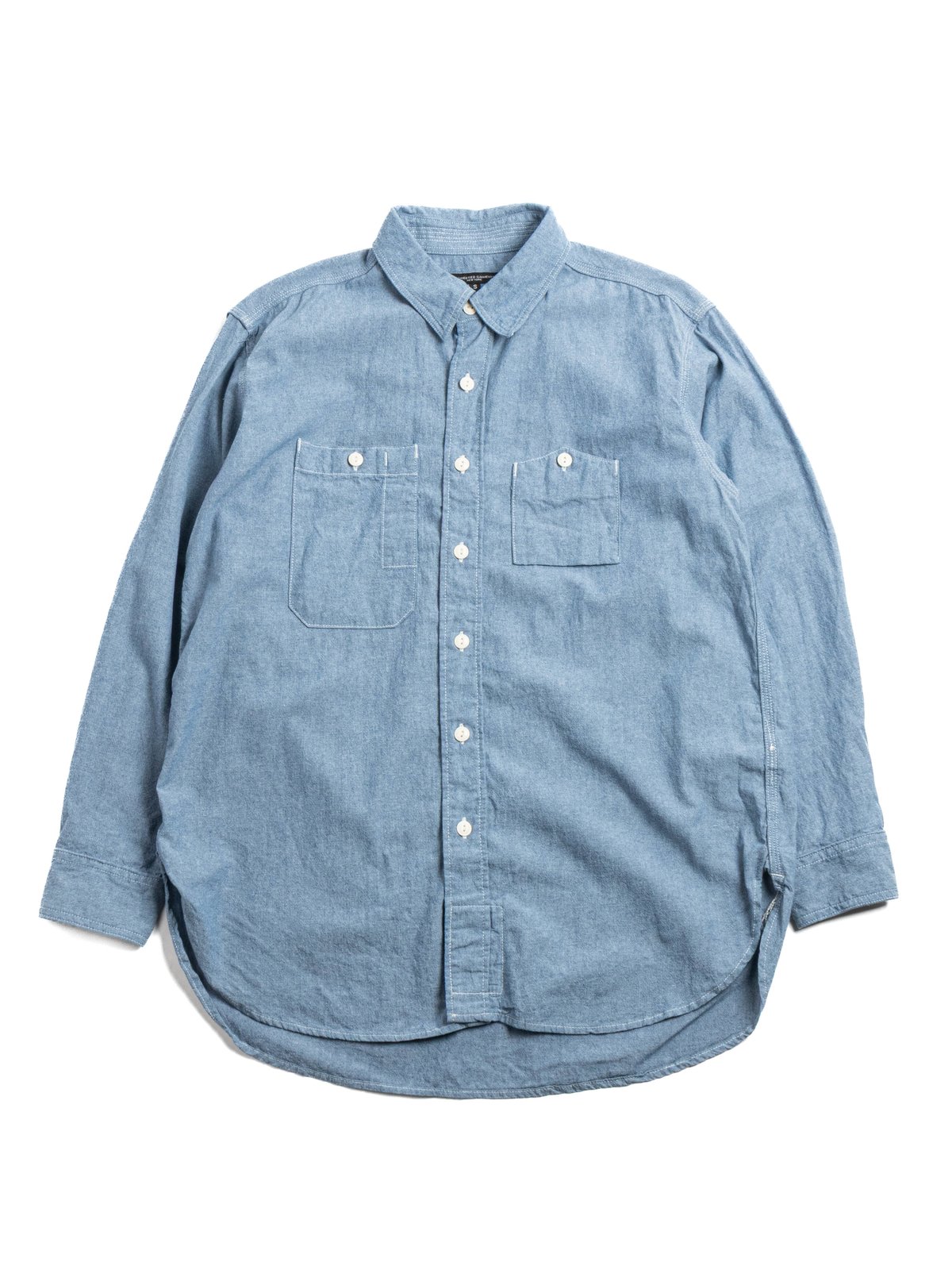 WORK SHIRT LIGHT BLUE 4.5oz COTTON CHAMBRAY - Image 1