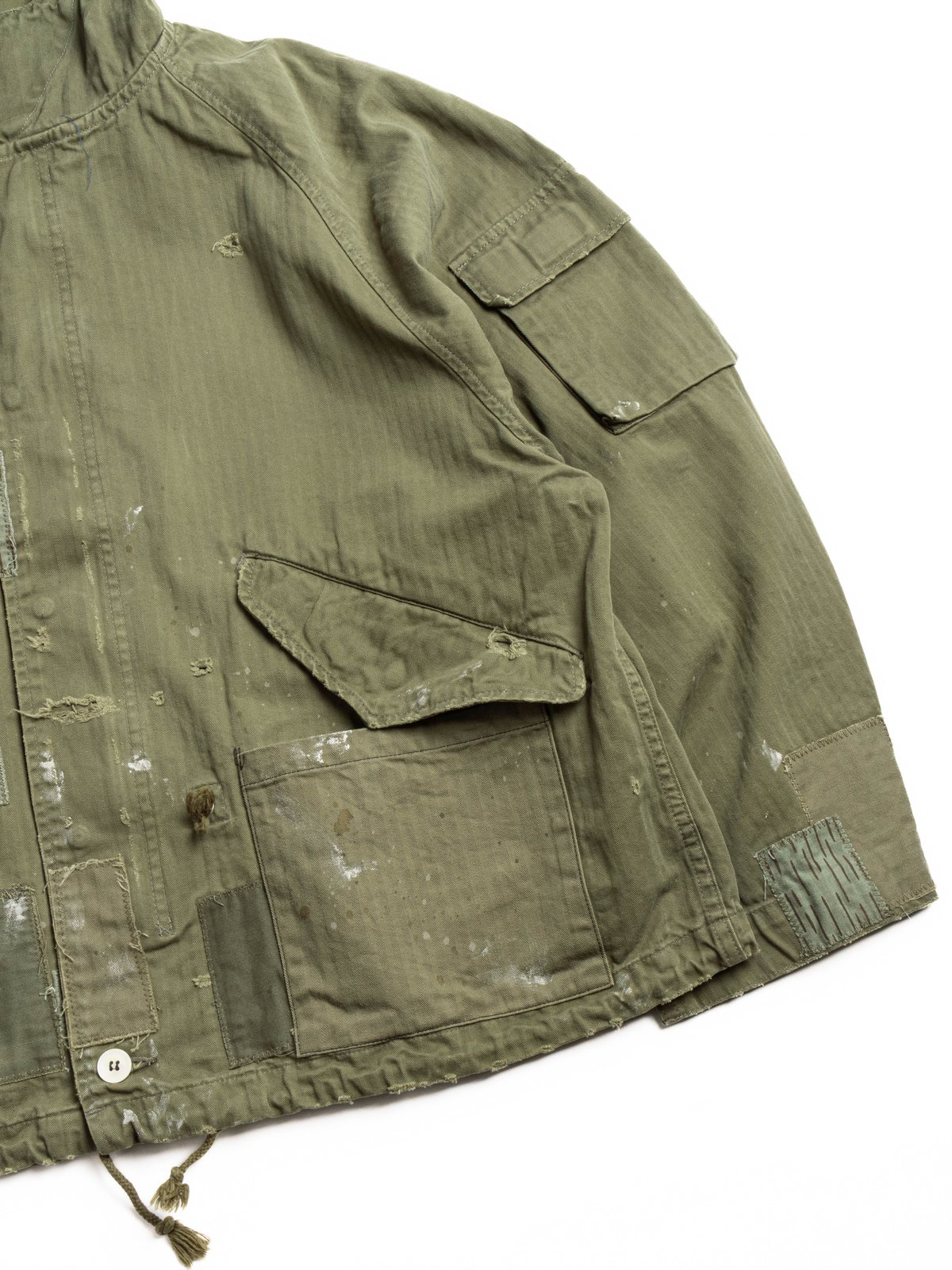 H.UNIT KHAKI HBT HOODED PARKA (CUSTOMISED) - Image 5