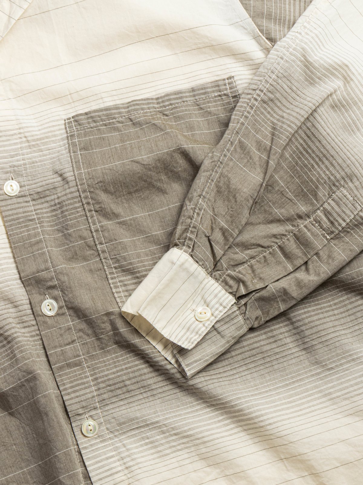 PLASTRON SHIRT DOPPLER STRIPE COTTON CAMBRIC RINSED - Image 3