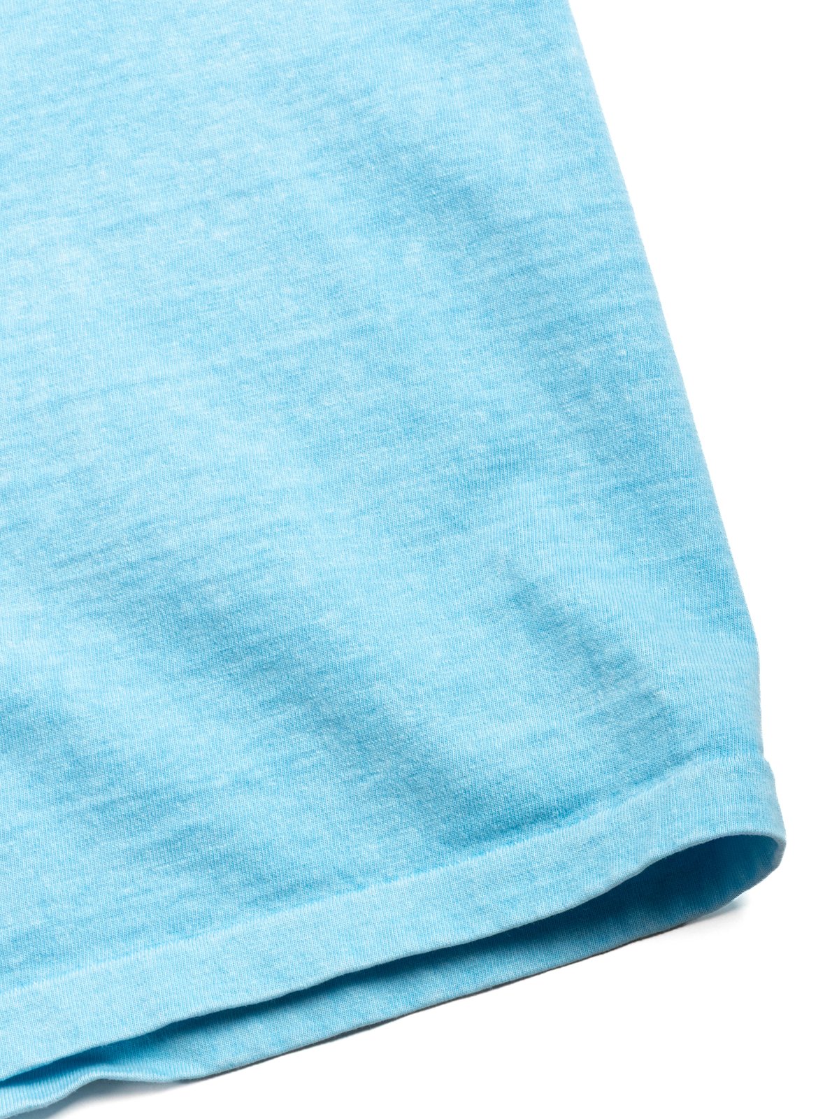 (LOT 35001PD) 7.7oz FALLEN COTTON MID WEIGHT S/S TEE / LIGHT BLUE - Image 3