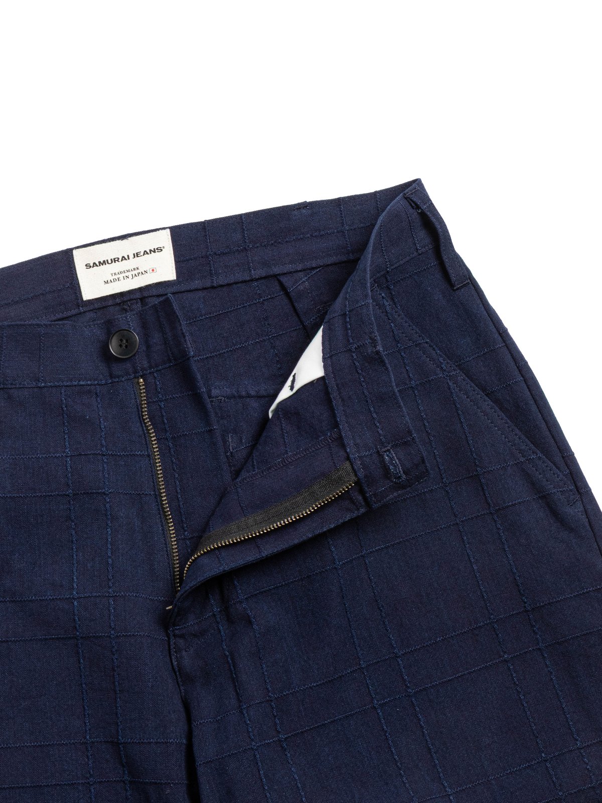 (SJAP&ndash;26&ndash;ARS) (INDIGO SASHIKO LATTICE TROUSER - Image 3