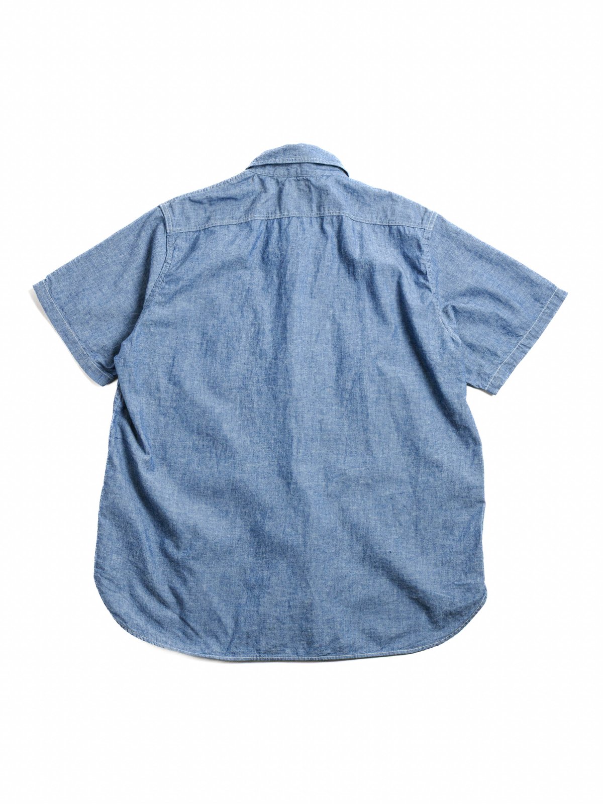 (LOT V8170)  S/S VINTAGE FIT CHAMBRAY WORK SHIRT 2YEAR WASH - Image 4