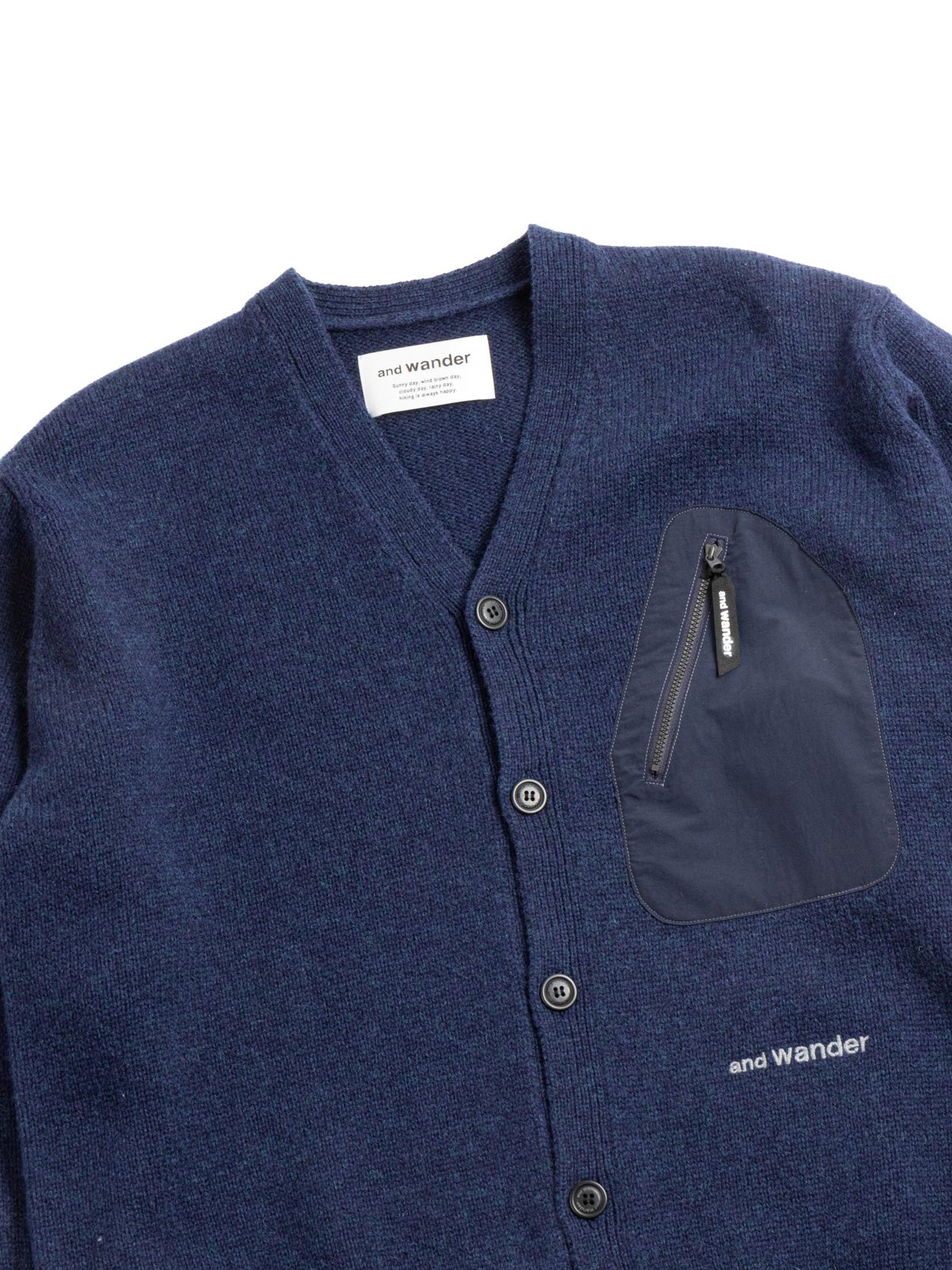 SHETLAND WOOL CARDIGAN BLUE - Image 2