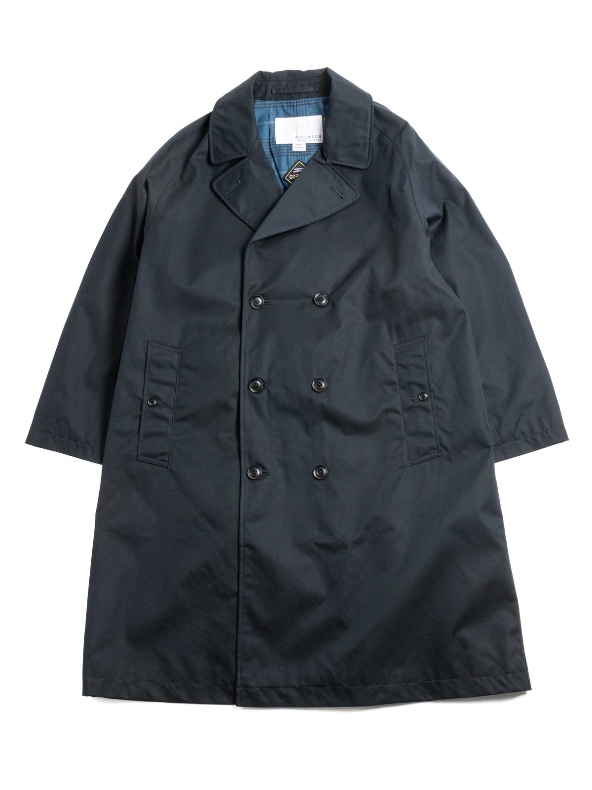 2L COTTON GORE–TEX DOUBLE BREASTED COAT NAVY - Image 1