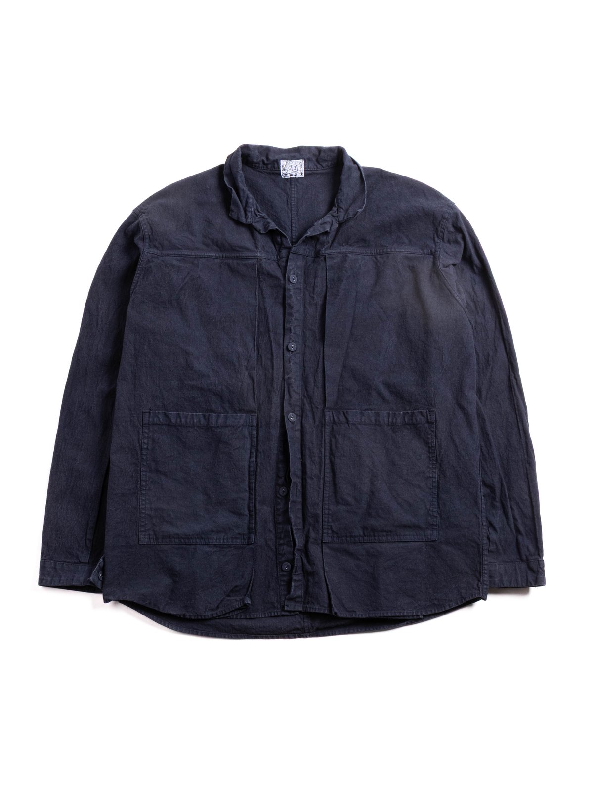 TYPE 402 TWO BIRDS SHIRT COTTON DROP CLOTH HADAL BLUE - Image 1