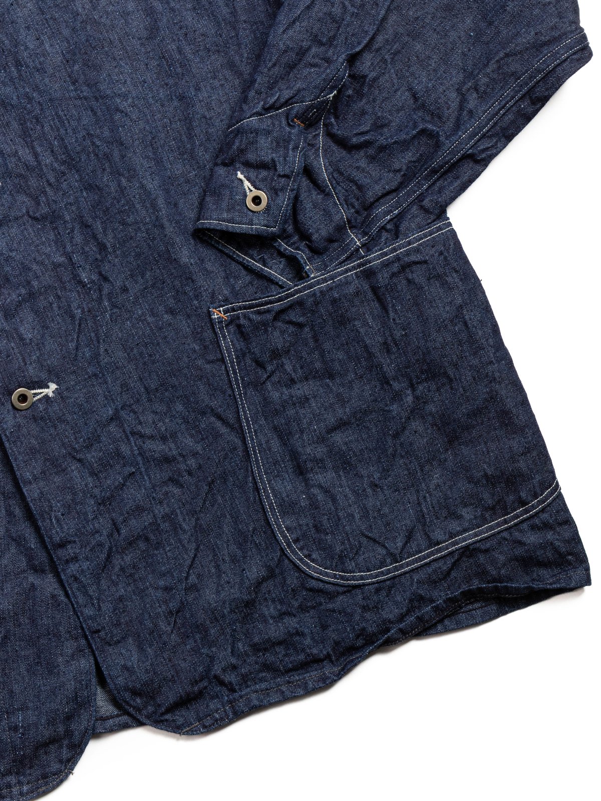 (6250&ndash;L81) WWII 40&rsquo;s LINEN DENIM COVERALL INDIGO (LOOSE FIT) - Image 2