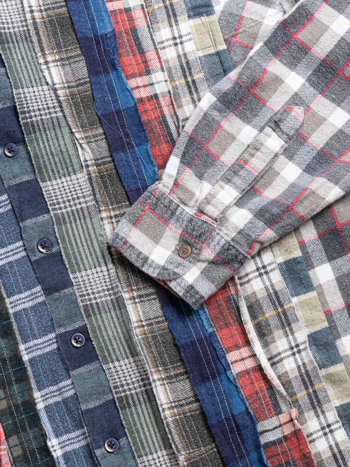 REBUILD BY NEEDLES FLANNEL SHIRT RIBBON SHIRT WIDE ASSORTED - Image 4