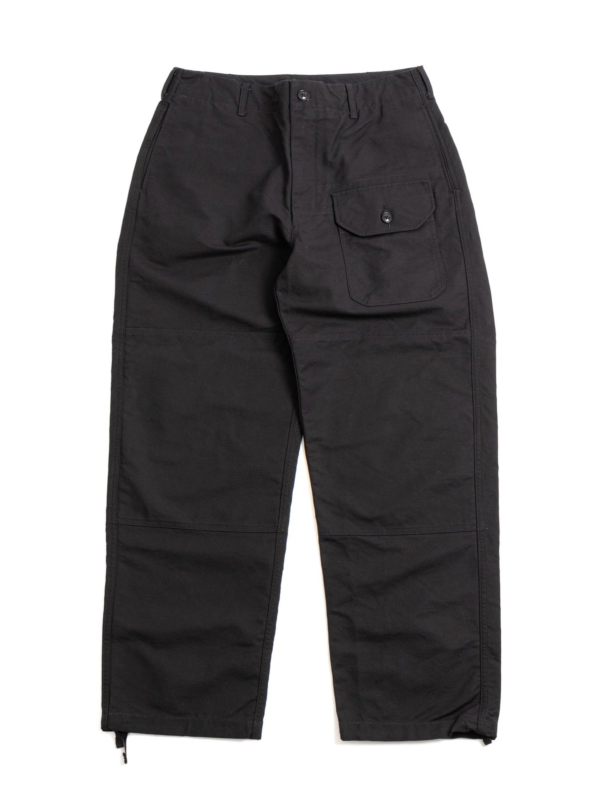 DECK PANT BLACK COTTON DOUBLE CLOTH - Image 1