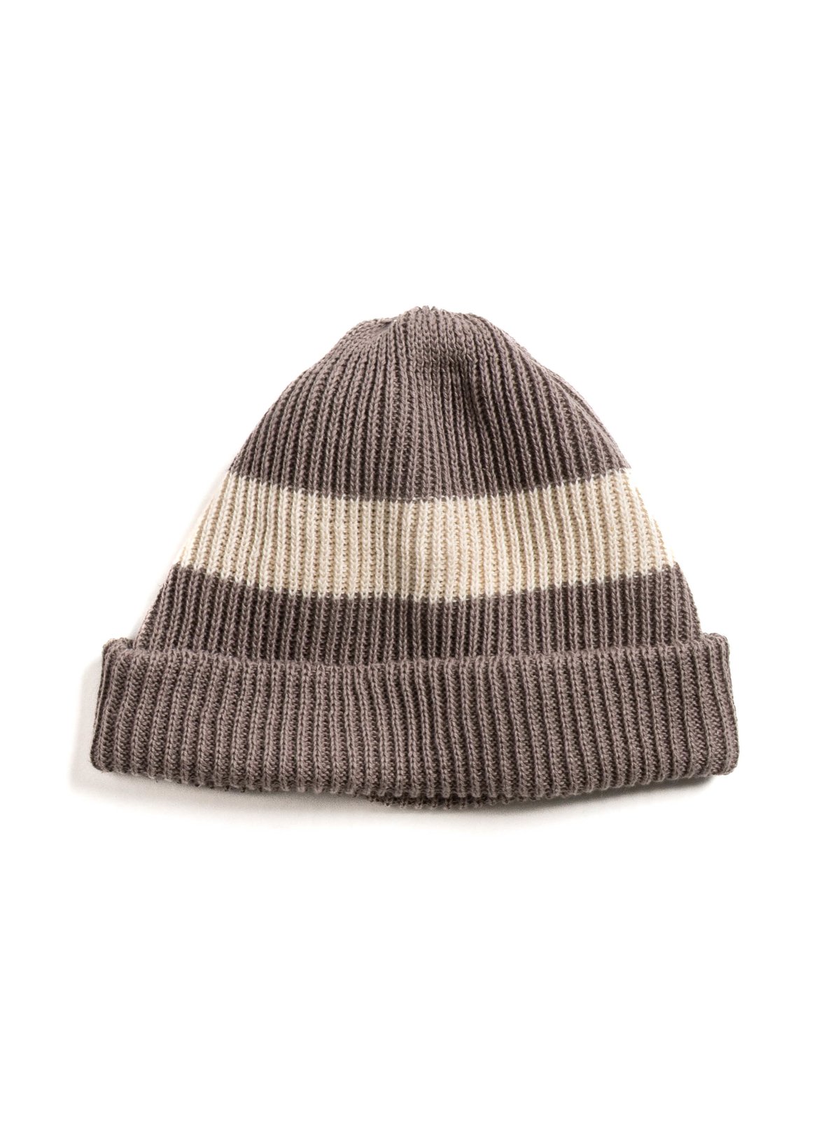 (R5164) COTTON FLUX STRIPED BEANIE MOCHA - Image 2