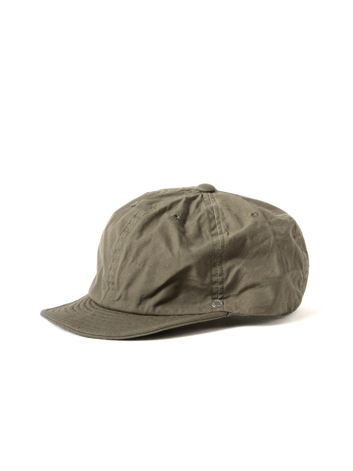 WAXED COTTON BALL CAP LEATHER BUCKLE OLIVE - Image 2