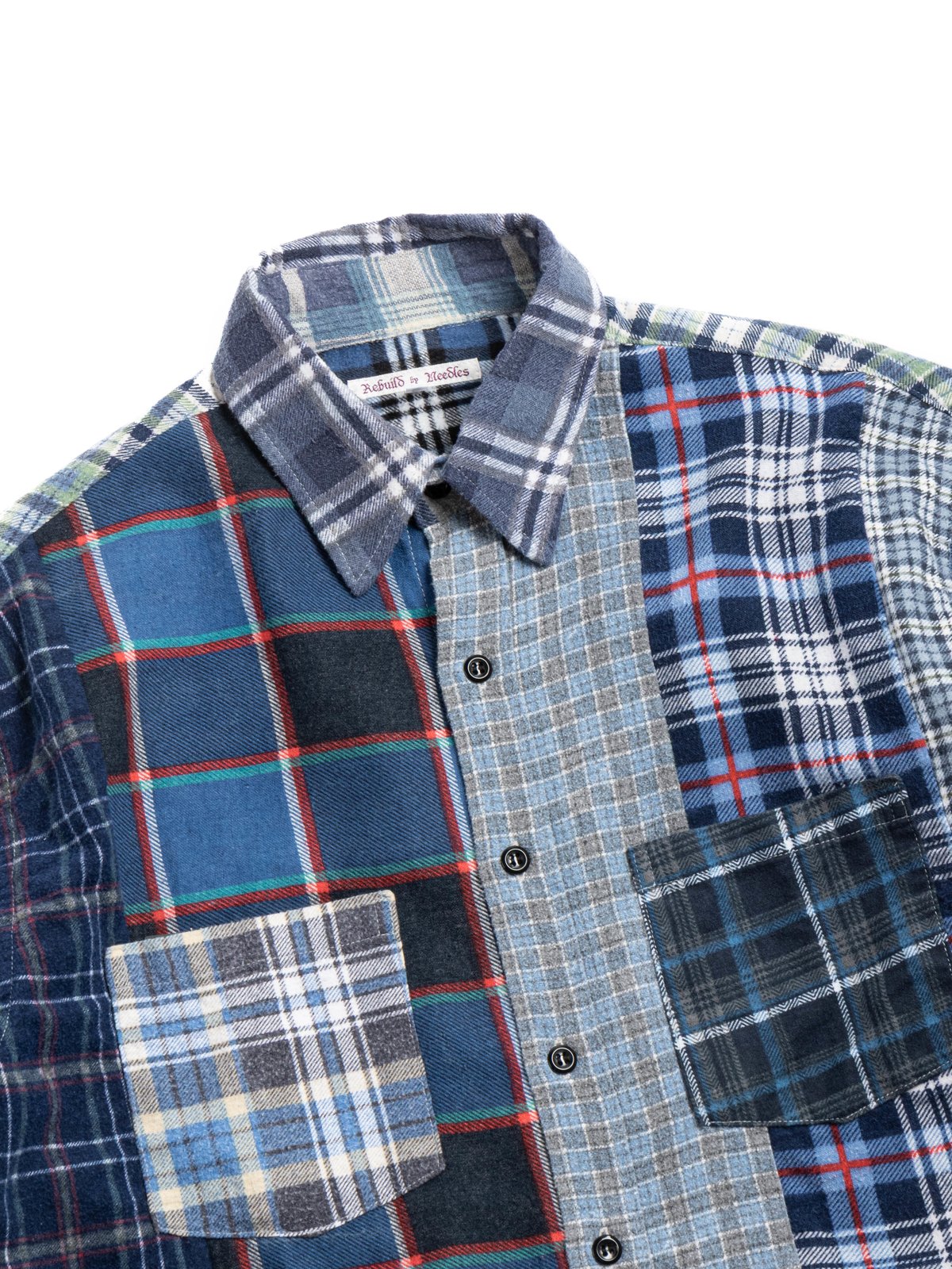 REBUILD by NEEDLES FLANNEL SHIRT STRAIGHT HEM SHIRT ASSORTED 1B - Image 2