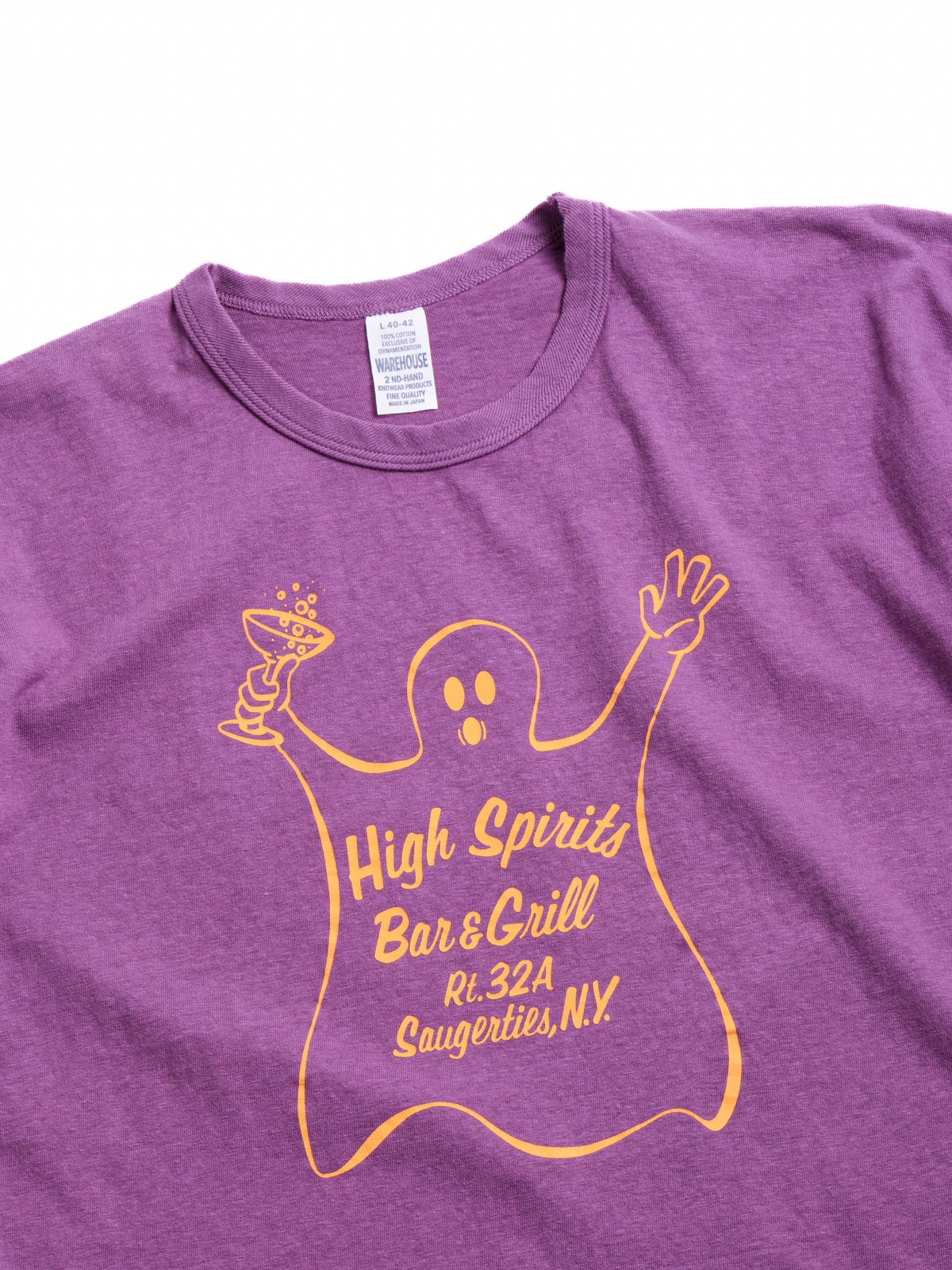 (4064) HIGH SPIRITS TEE SHIRT PURPLE - Image 2