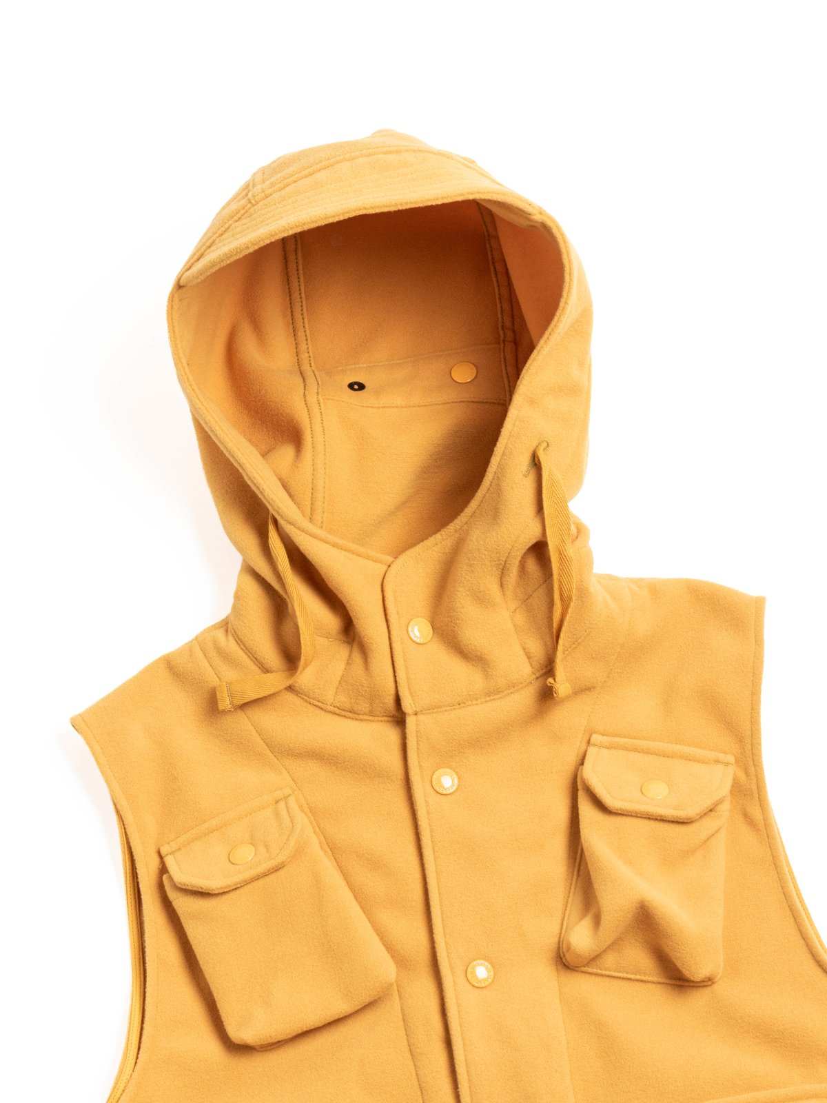 FIELD VEST / GOLD POLYESTER FAKE MELTON - Image 3