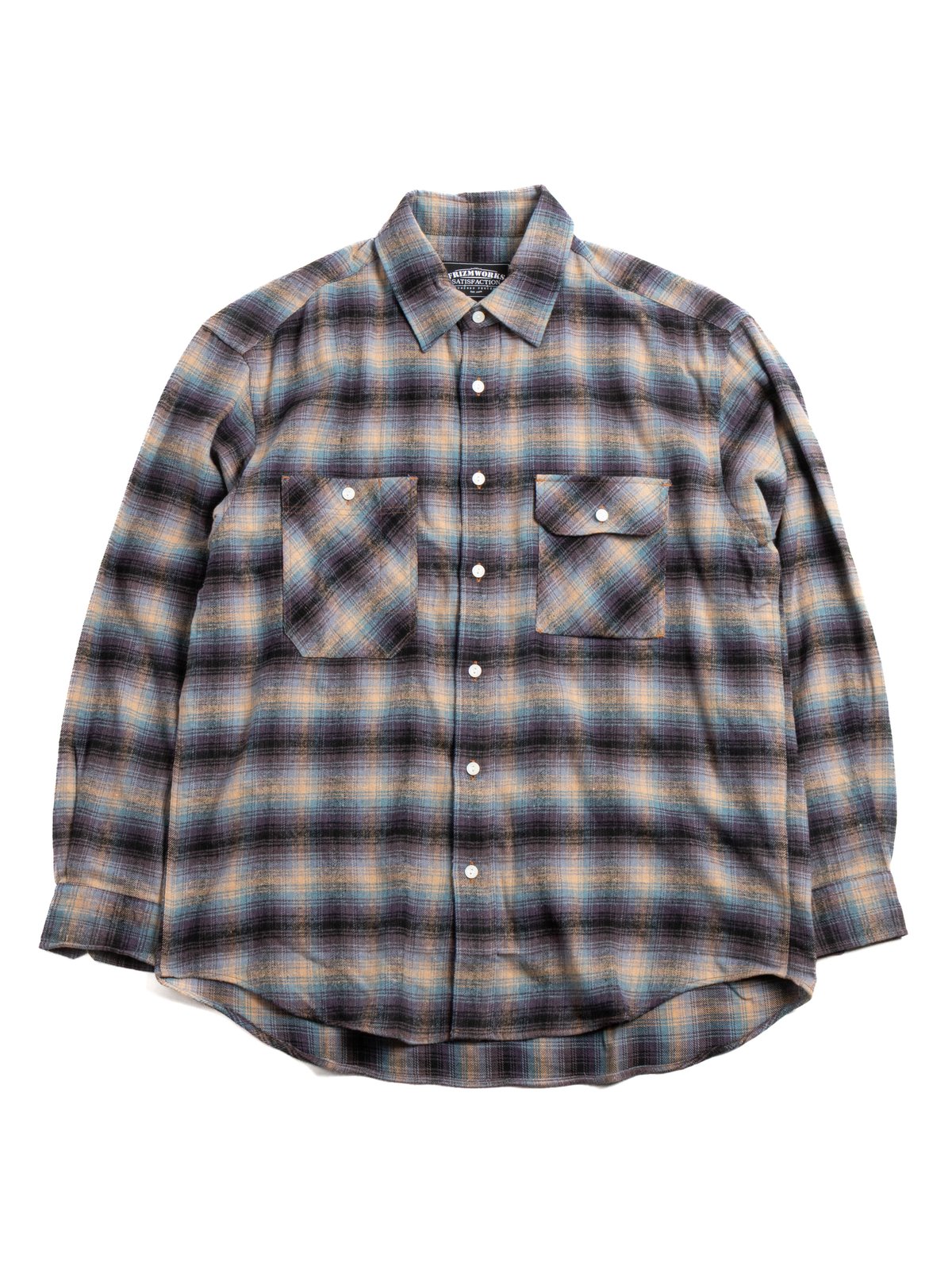 FLANNEL CHECK WORK SHIRT MIDNIGHT BLUE - Image 1