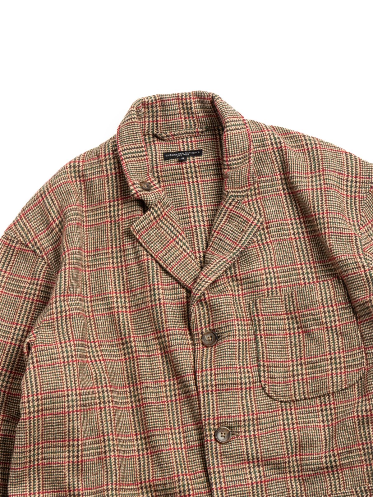 LOITER JACKET / TAN / RED WOOL POLY GLEN PLAID - Image 2