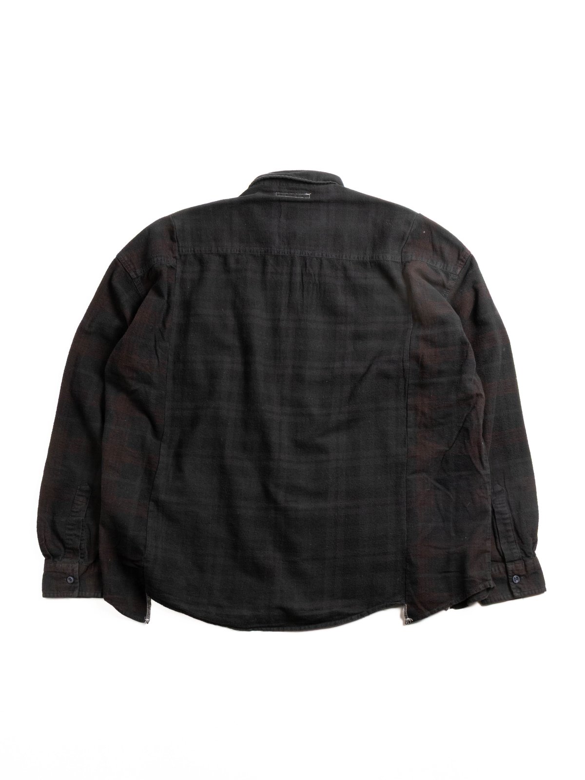 REBUILD BY NEEDLES FLANNEL SHIRT RIBBON SHIRT WIDE BLACK - Image 4