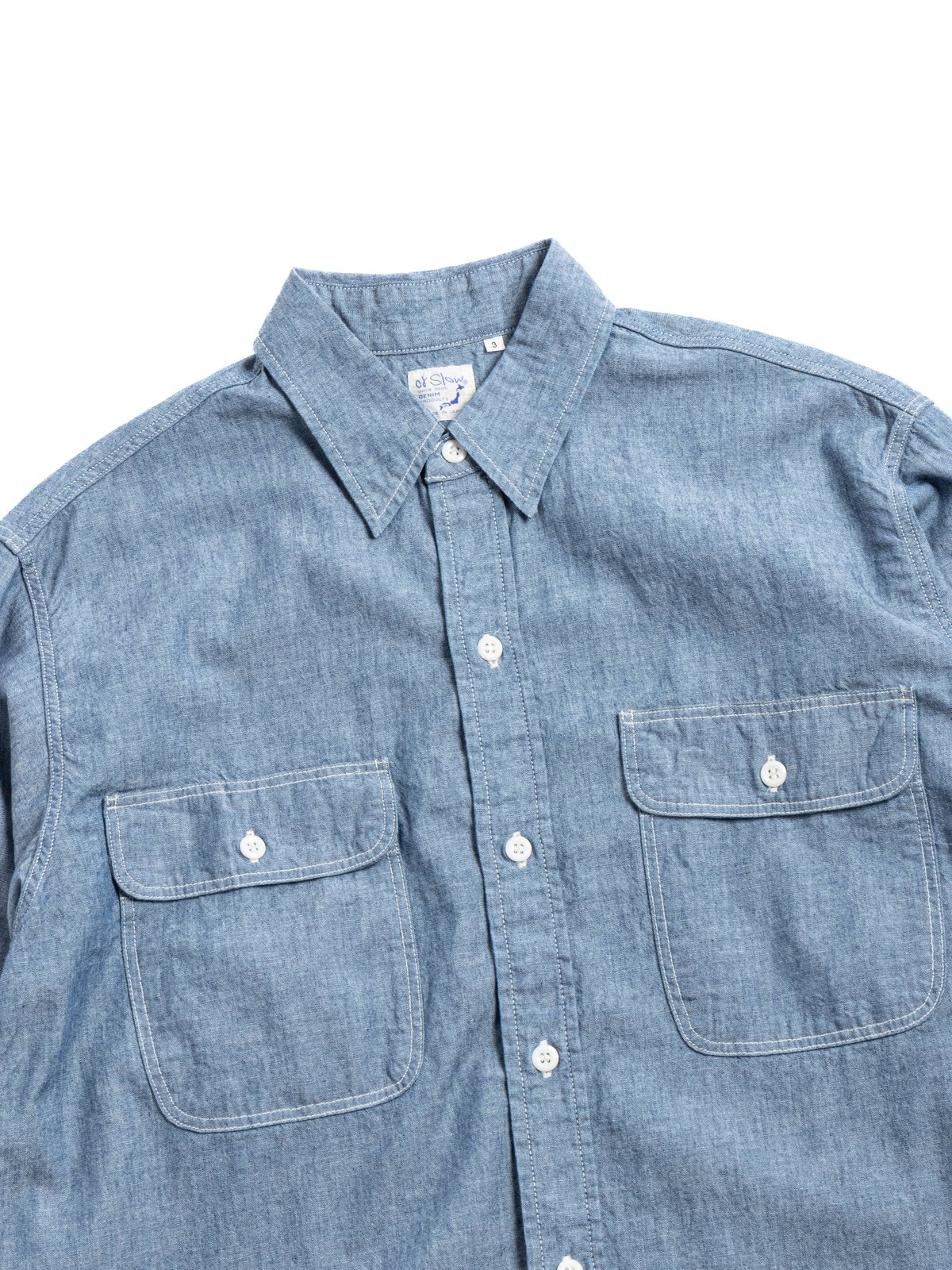 (8064) WORK SHIRT CHAMBRAY BLUE - Image 2