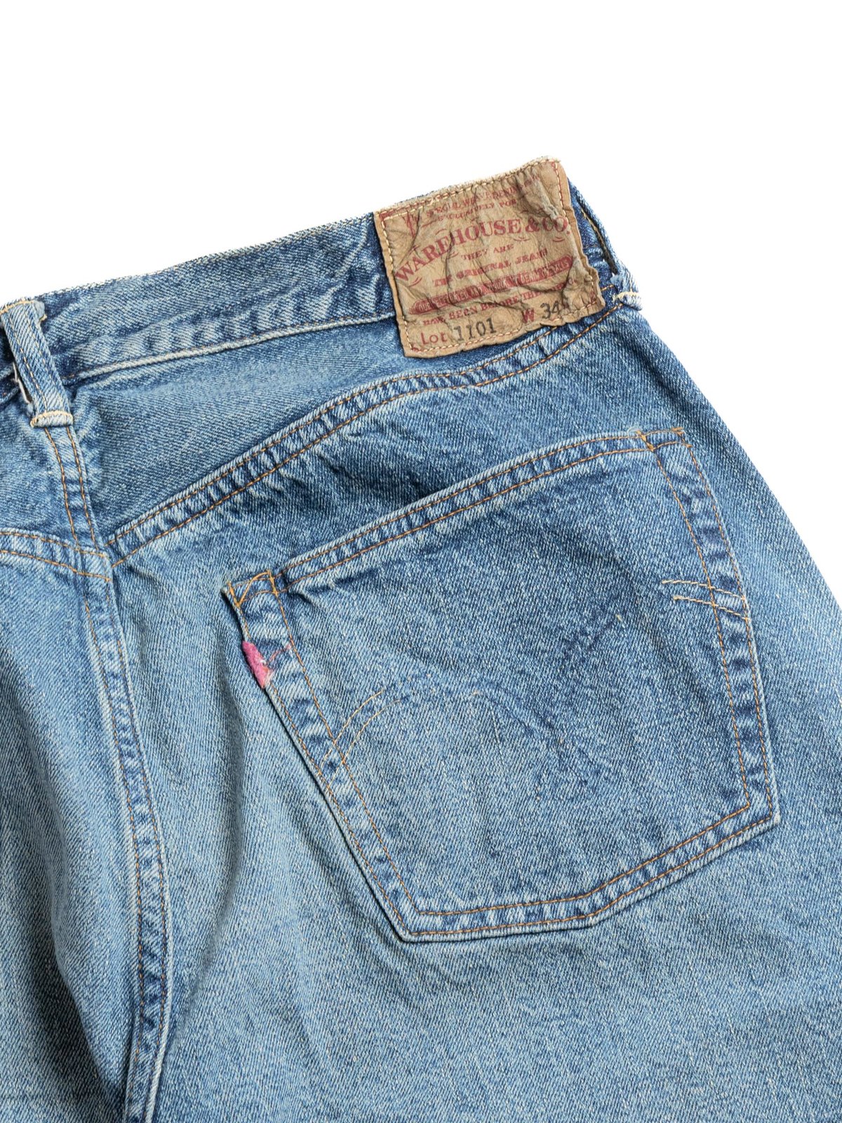 LOT 2ND HAND SERIES 1101 USED WASH LIGHT 12OZ DENIM JEAN - Image 5