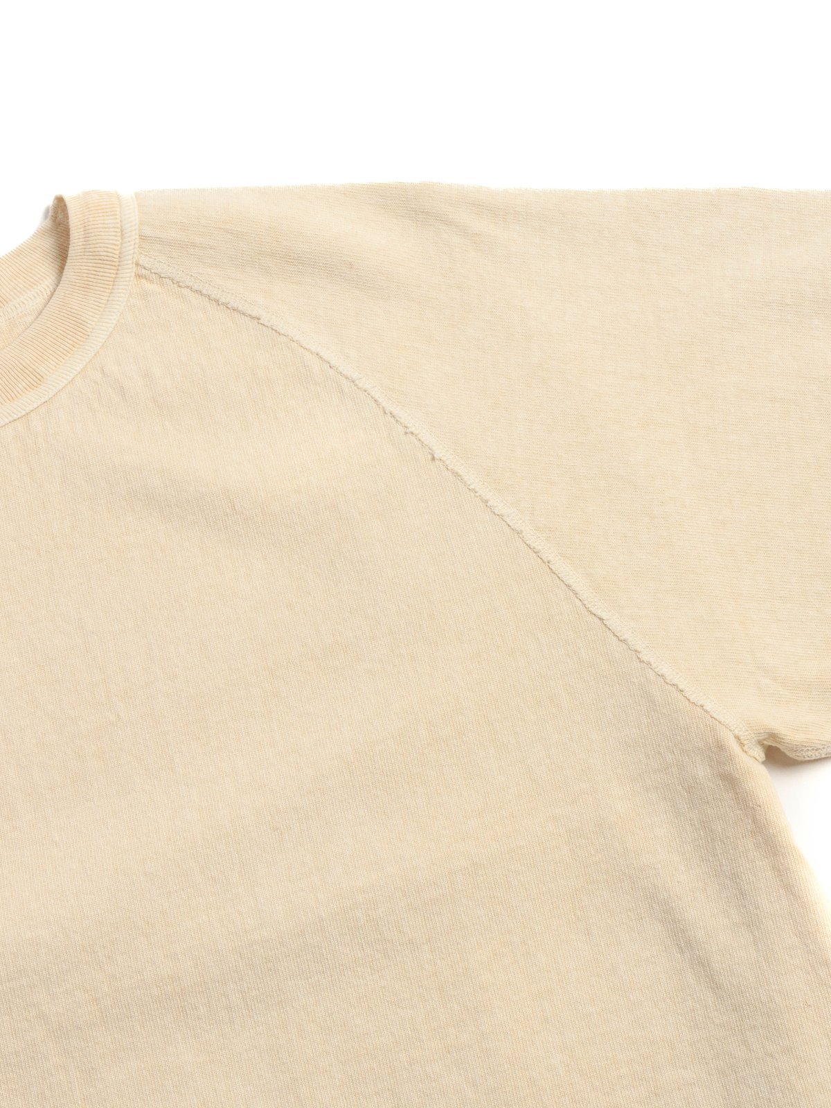 (LOT 37005PD) HEAVY WEIGHT RAGLAN SLEEVE TEE P.D CREAM - Image 3