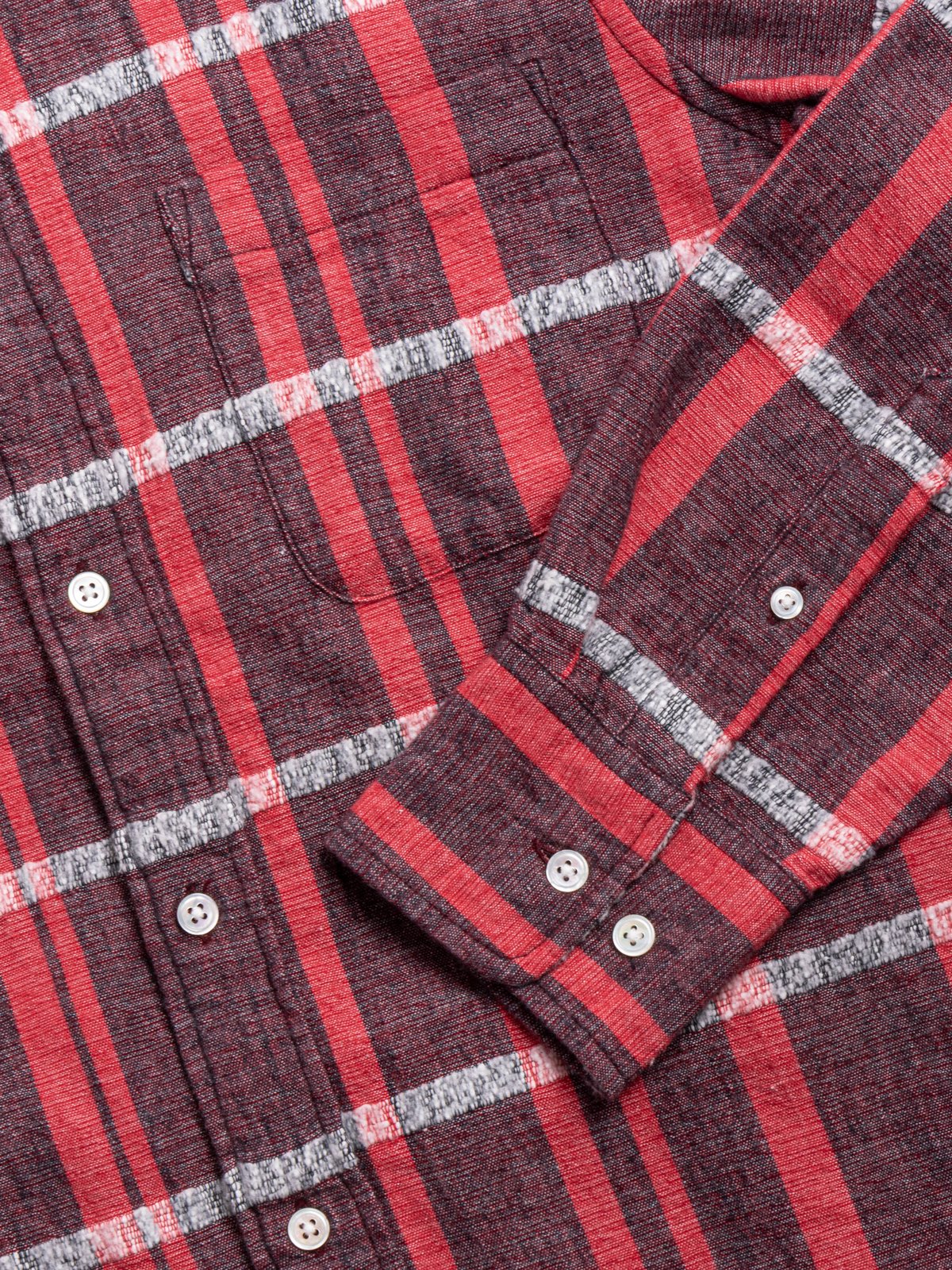 (OM45475.76) TBB HAND WOVEN CHENILLE RIB WEAVE B.D. STRAIGHT HEM SHIRT - Image 3
