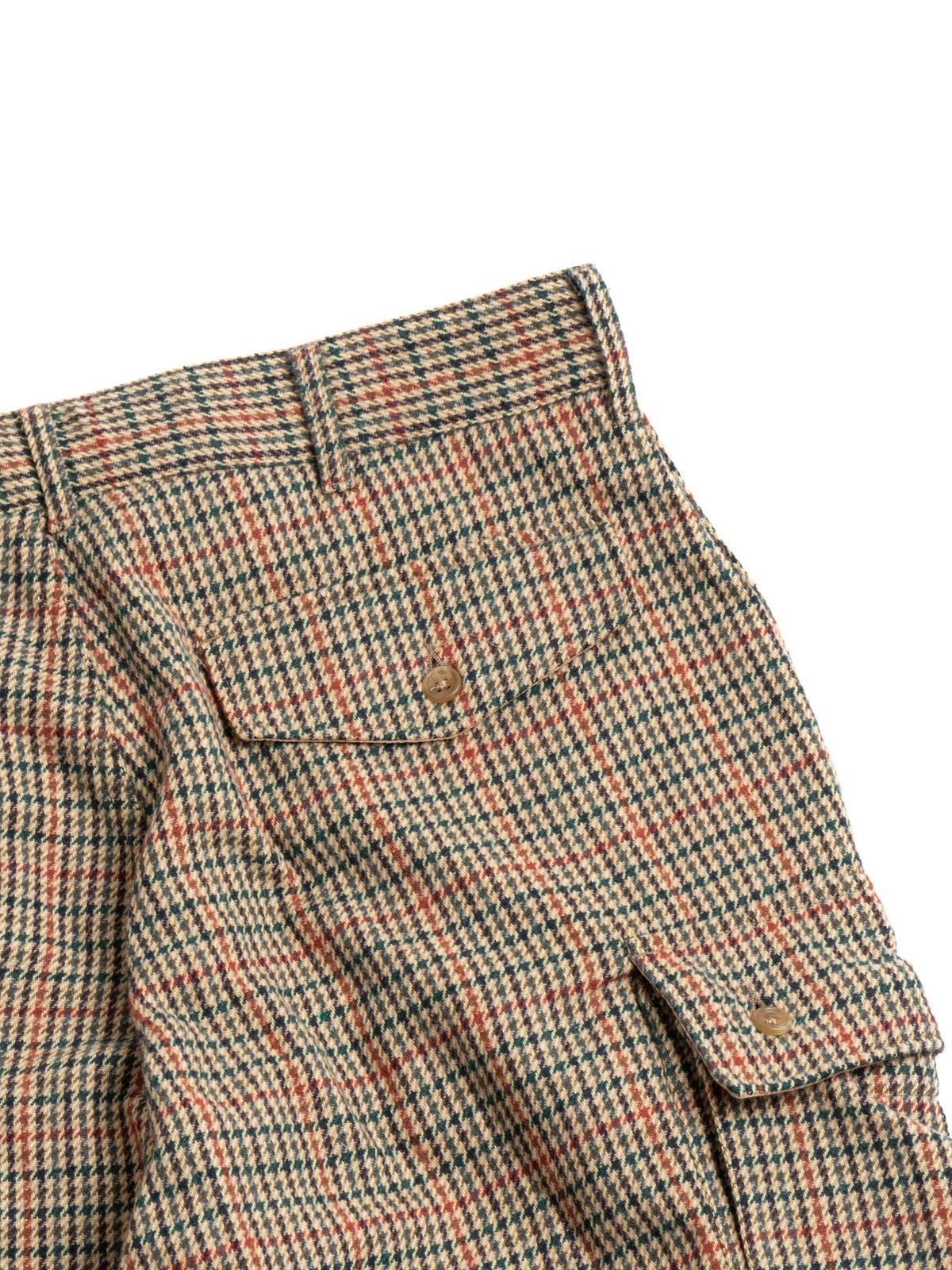 FA PANT KHAKI POLY WOOL GUN–CLUB CHECK by Engineered Garments