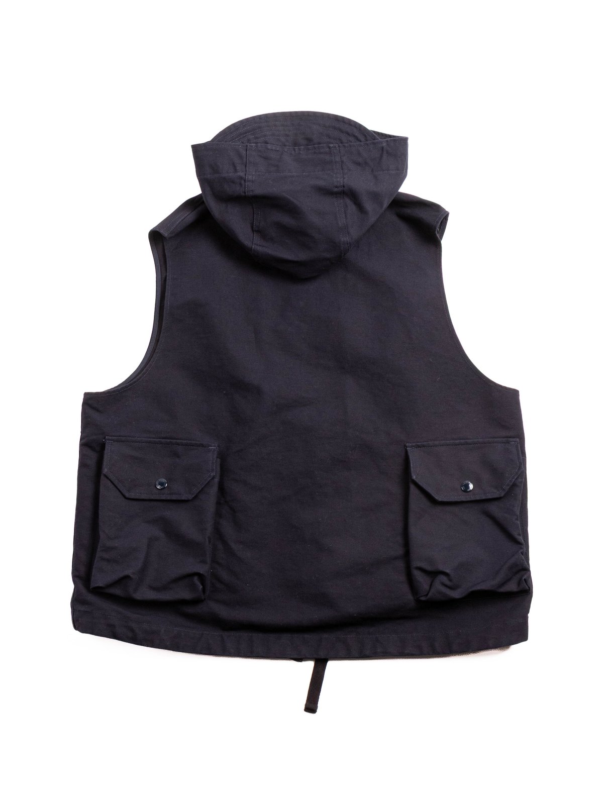 FIELD VEST NAVY COTTON DOUBLE CLOTH - Image 6