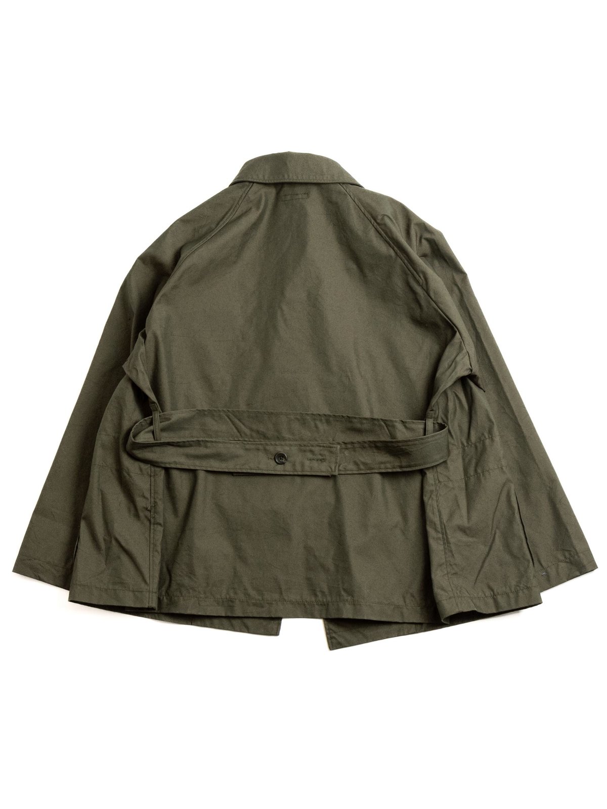 SMOKING JACKET OLIVE CP WEATHER POPLIN - Image 5