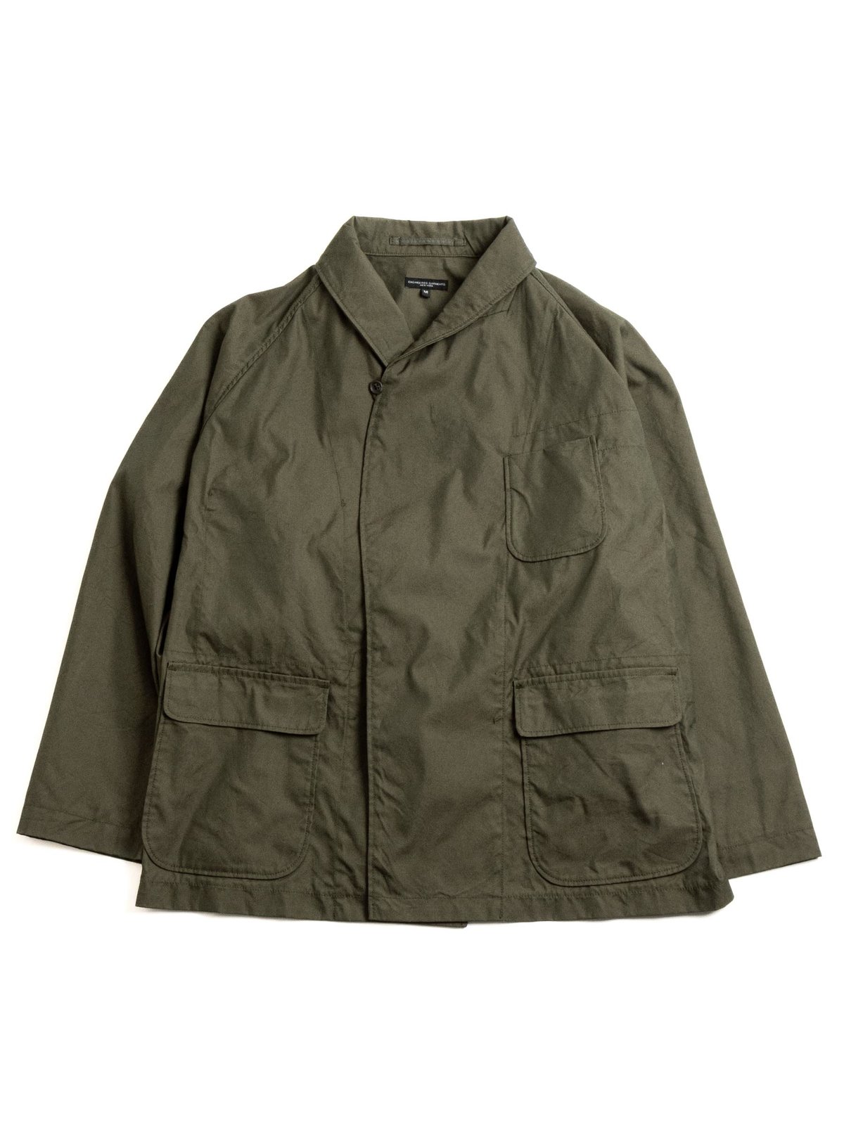 SMOKING JACKET OLIVE CP WEATHER POPLIN - Image 2