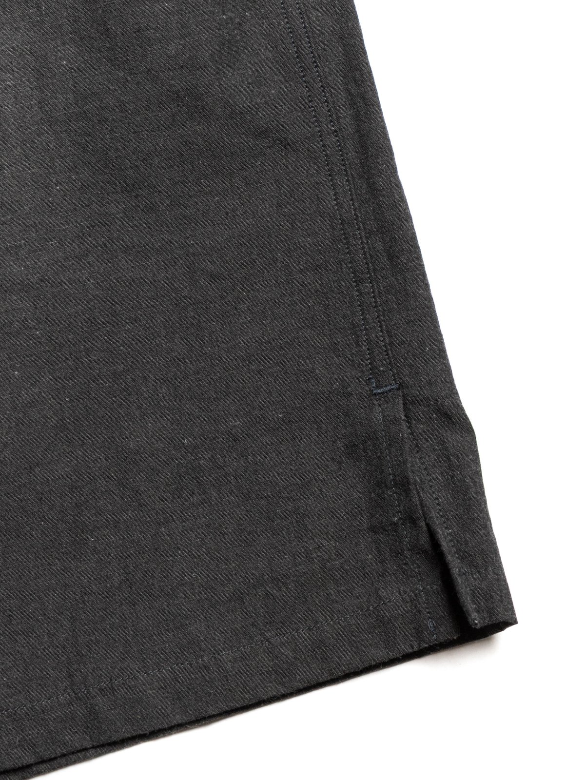 (VTD&ndash;0383&ndash;SH) OPEN COLLAR SS COTTON LINEN HARD TWIST WEATHER CLOTH CHARCOAL - Image 3