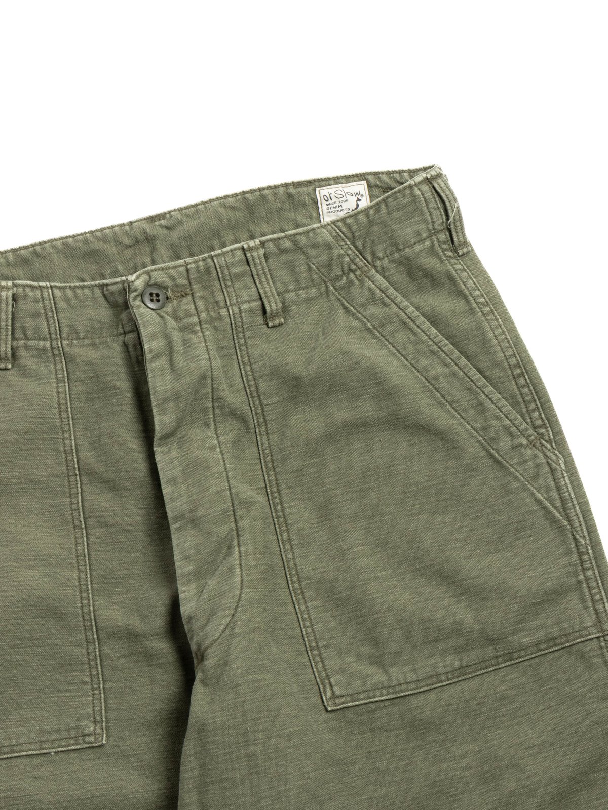 (V5002&ndash;77S) REVERSE SATEEN VINTAGE FIT FATIGUE PANT OLIVE SW - Image 1