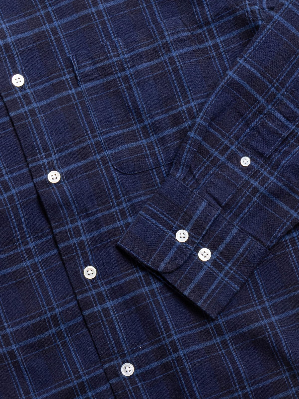 (OM45475.08) TBB HAND WOVEN WINTER MADRAS STRAIGHT HEM SHIRT - Image 3