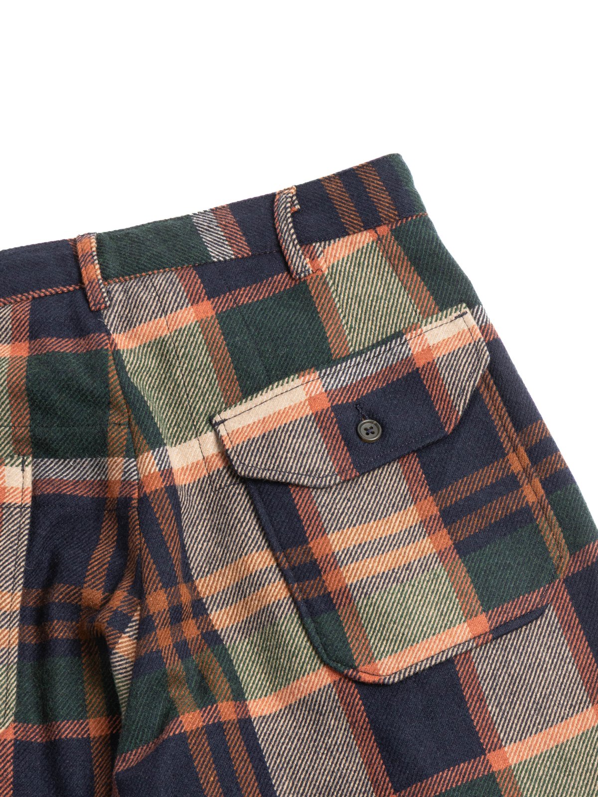 CARLYLE PANT NAVY/BROWN HEAVY WOOL PLAID - Image 5
