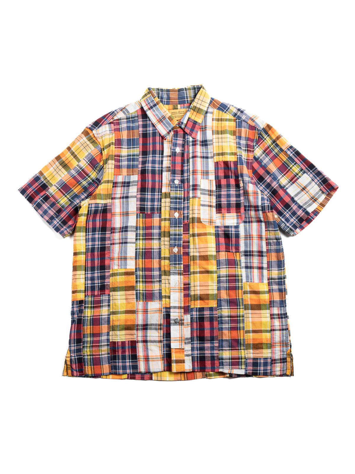 (OM45645.19) STANDARD WEAVE MADRAS S/S SEASONAL PATCHWORK - Image 1