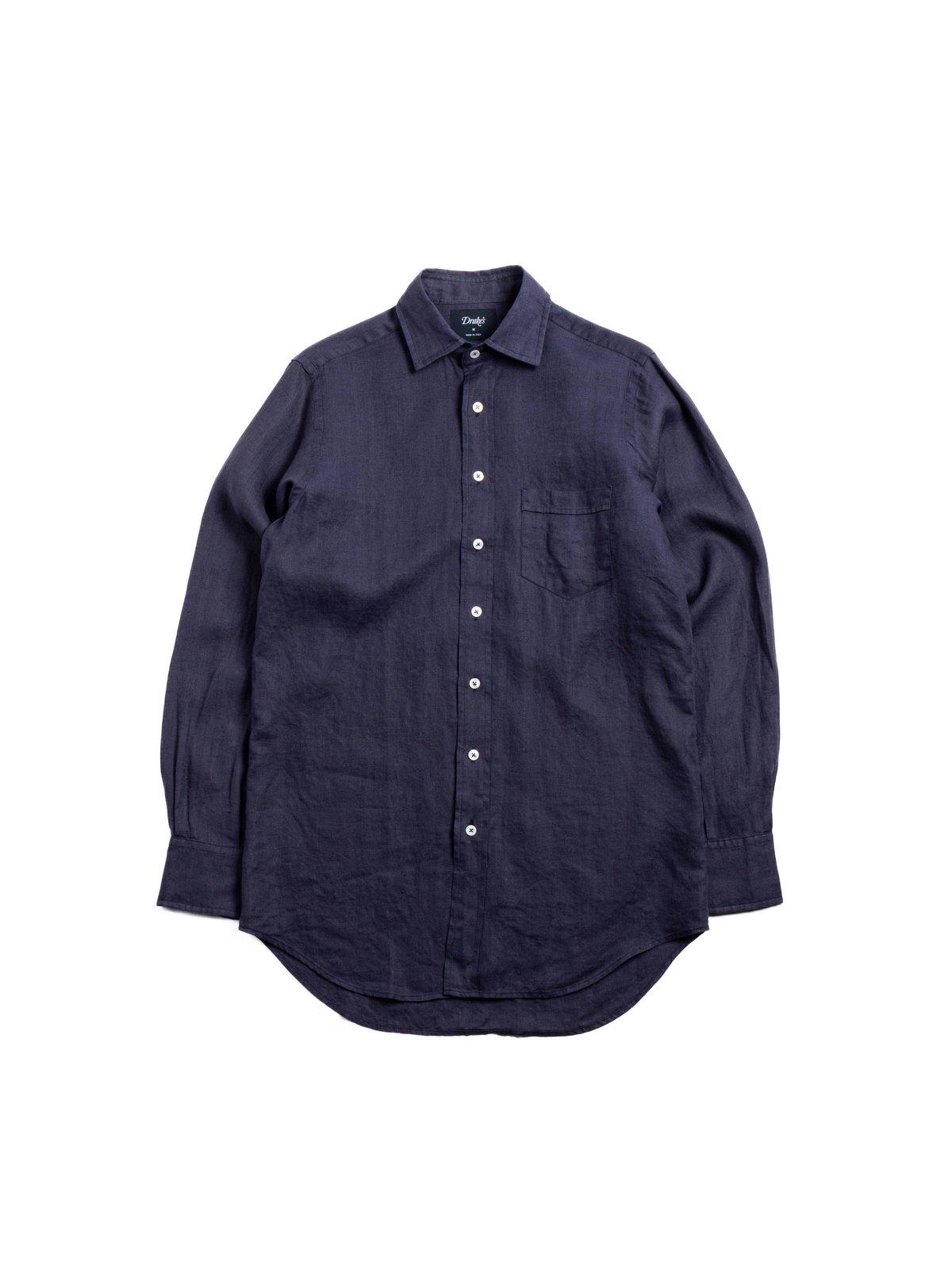 THE LINEN SUMMER SHIRT NAVY - Image 1