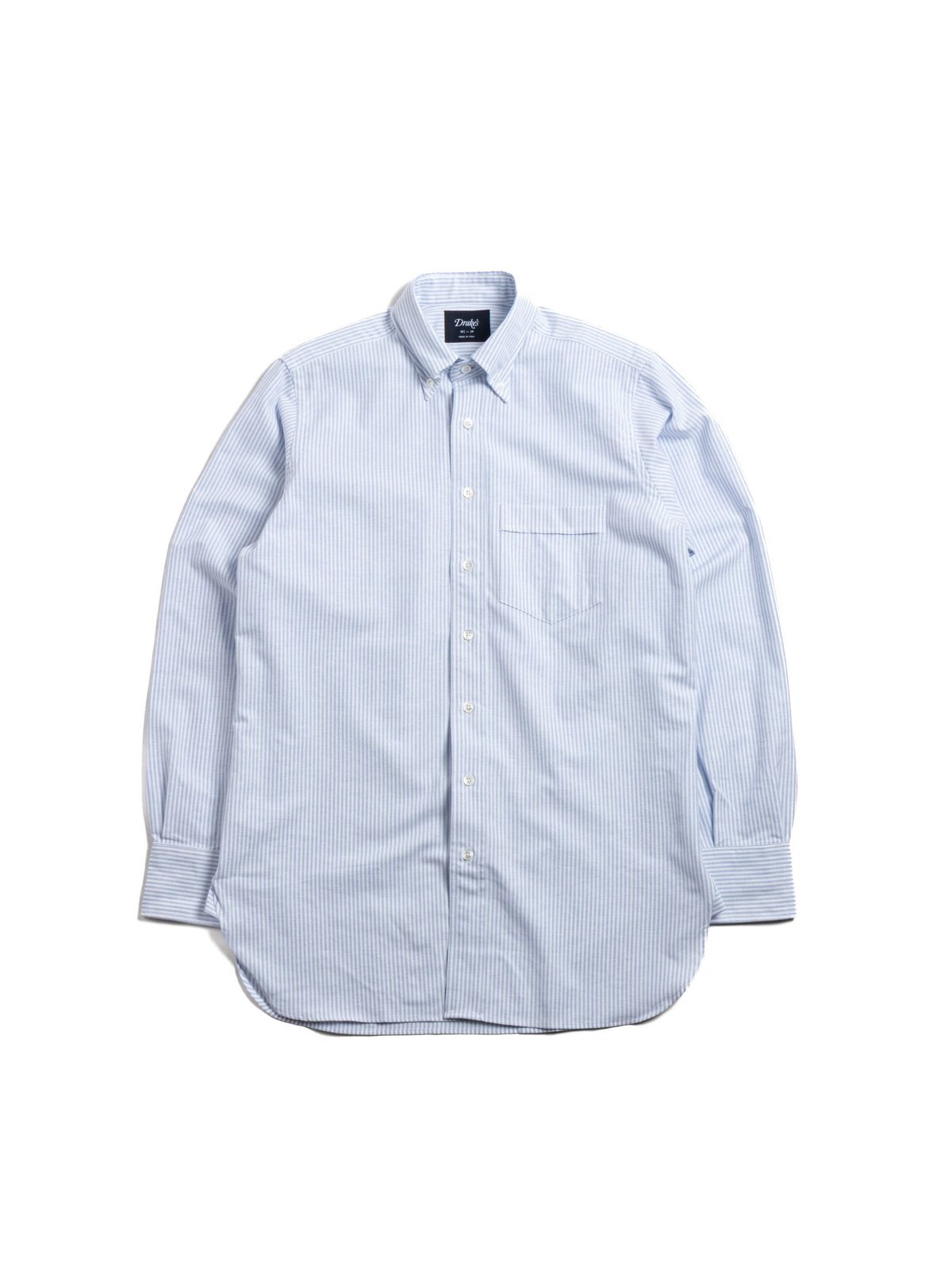 TICKING STRIPE BUTTON DOWN OXFORD SHIRT LIGHT BLUE - Image 1