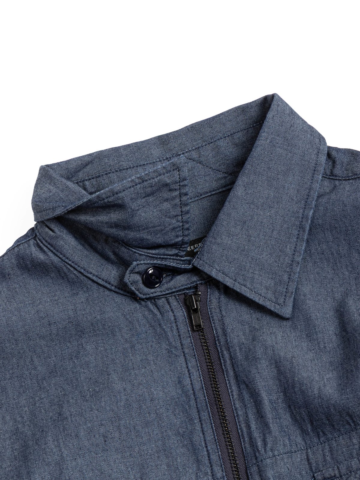 BINOCULAR SHIRT / INDIGO COTTON DENIM SHIRTING - Image 3